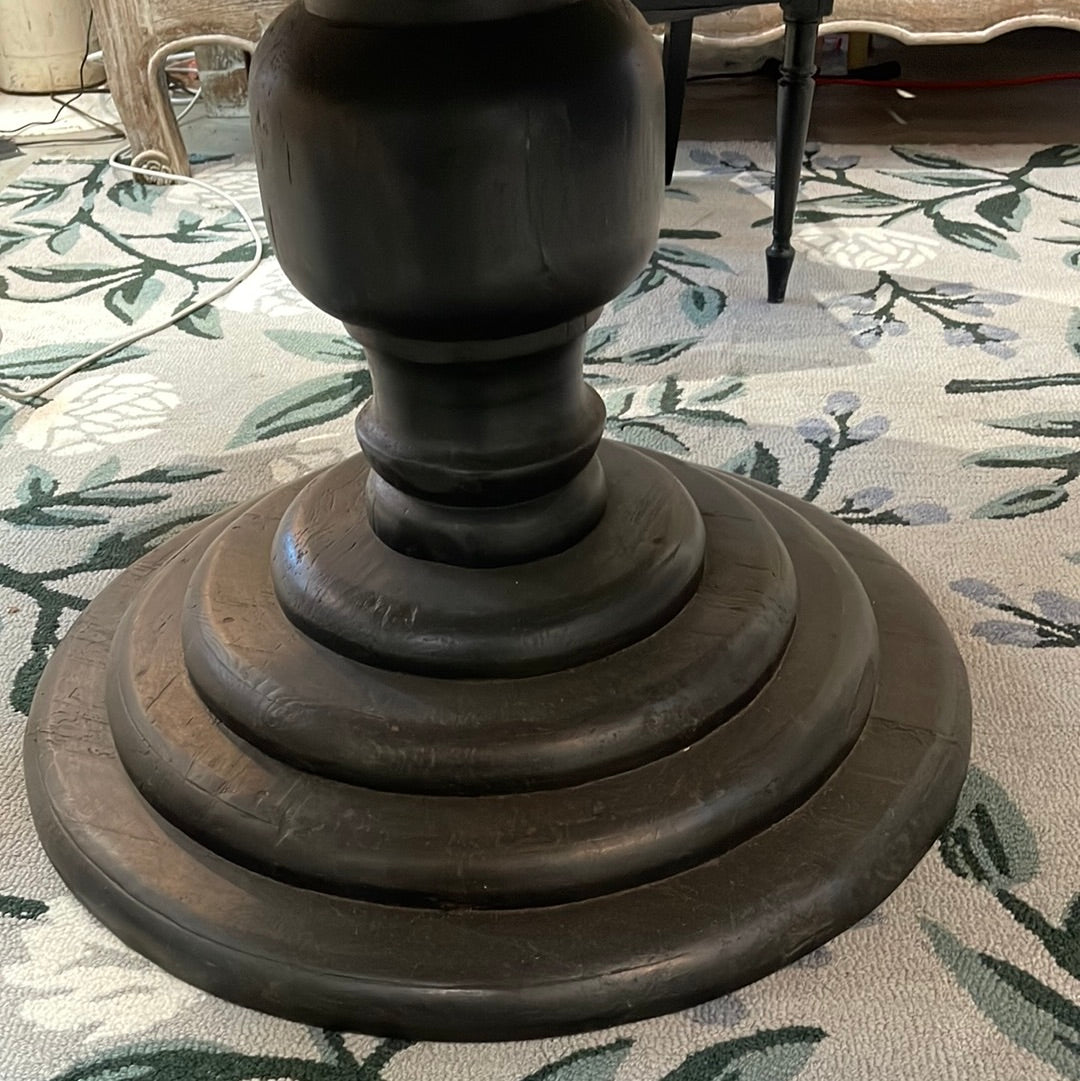 Black Round Reclaimed Dining Table