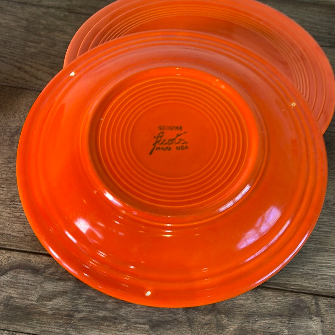 Vintage Fiestaware Original Red Dinner Plate 10 3/8”