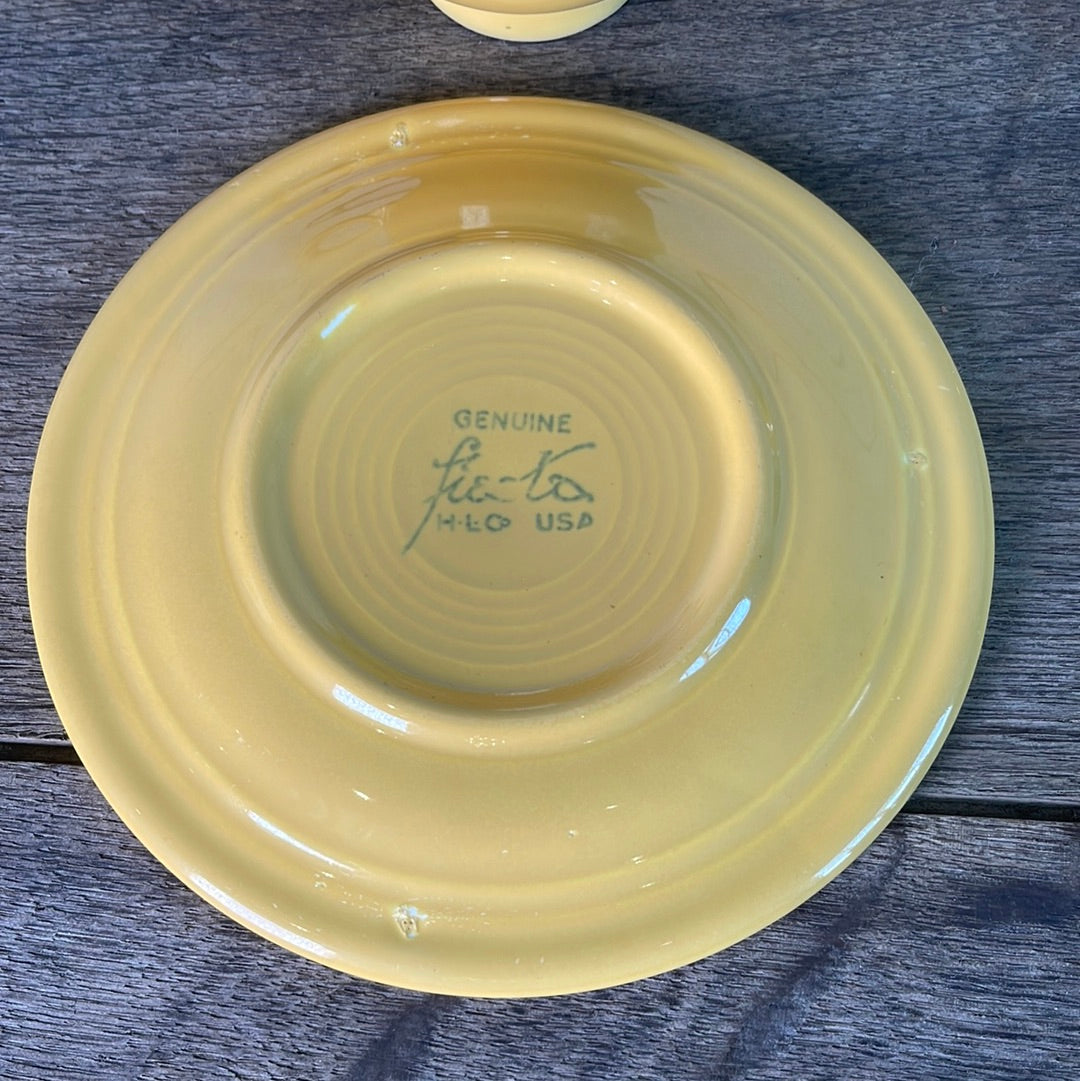 Antique Gold Fiesta Ware Cup and Saucer