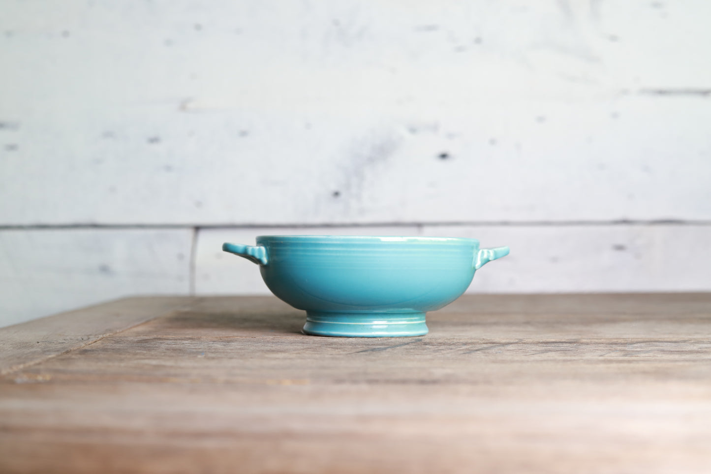 Vintage Fiestaware Turquoise Cream Soup Bowl