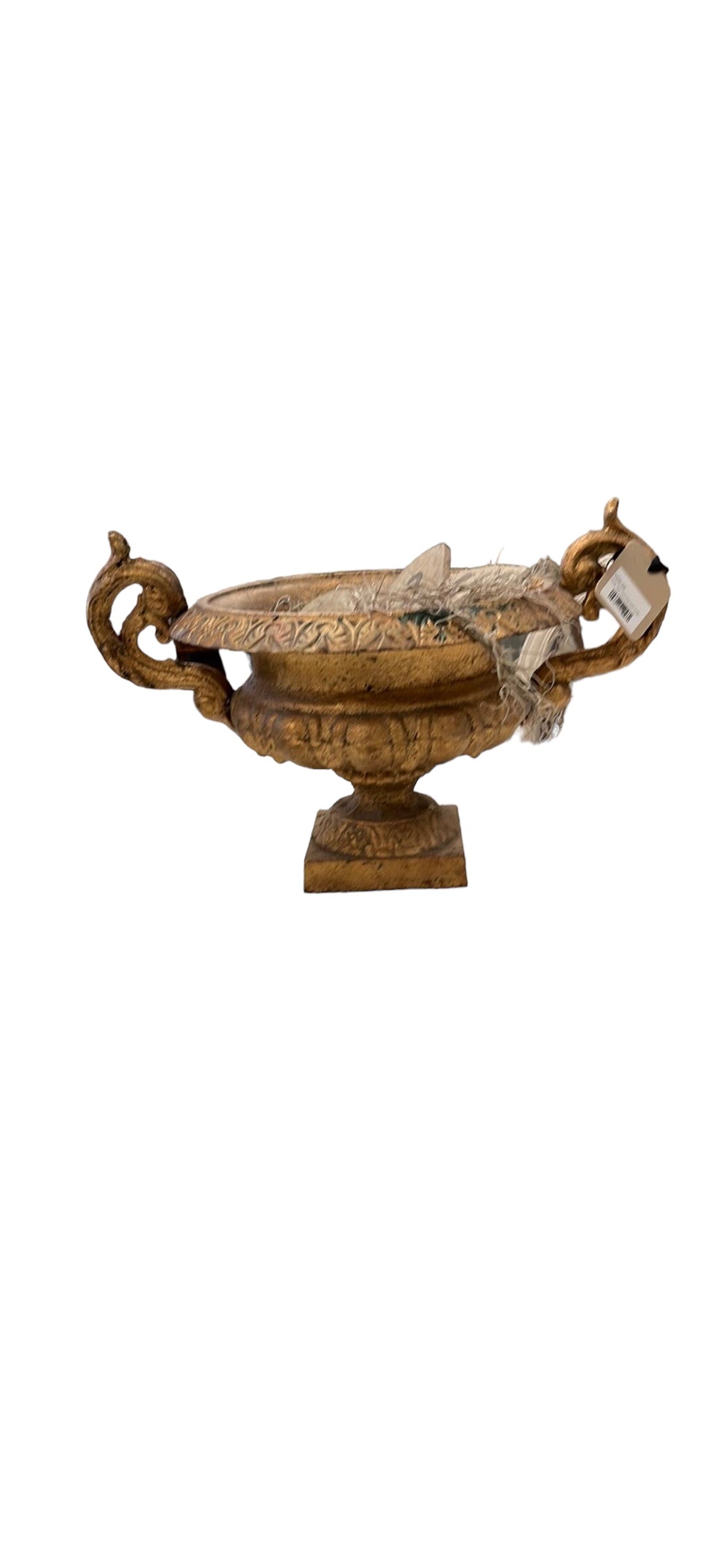 Cast Iron Urn - Gold