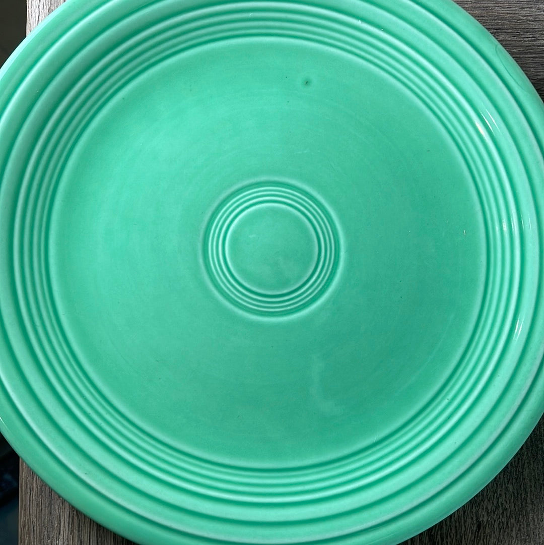 Vintage Fiestaware Green Luncheon Plate Homer Laughlin Fiestaware 9.5" Diameter