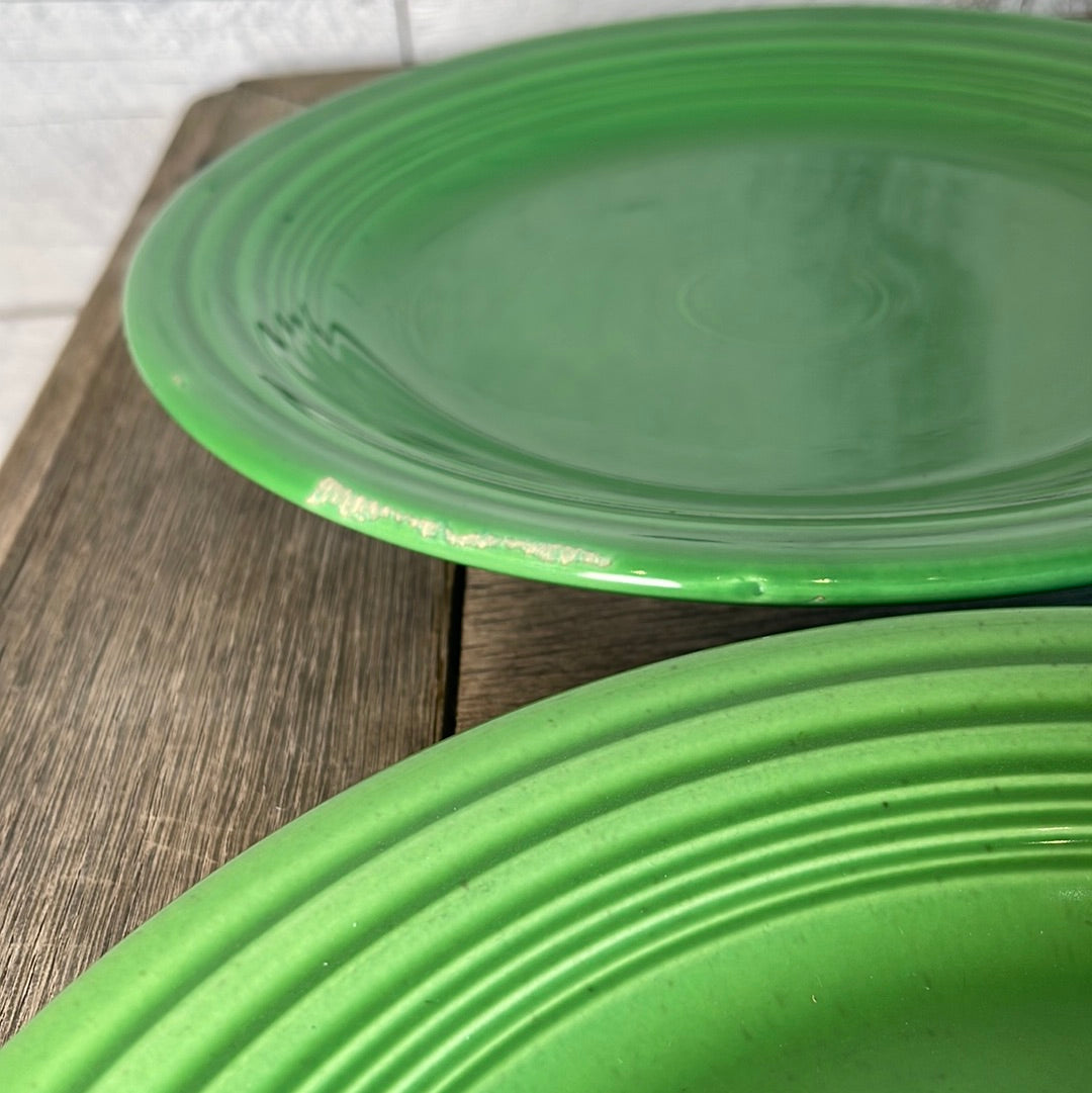 Vintage Fiestaware Medium Green Dinner Plate 10 3/8”