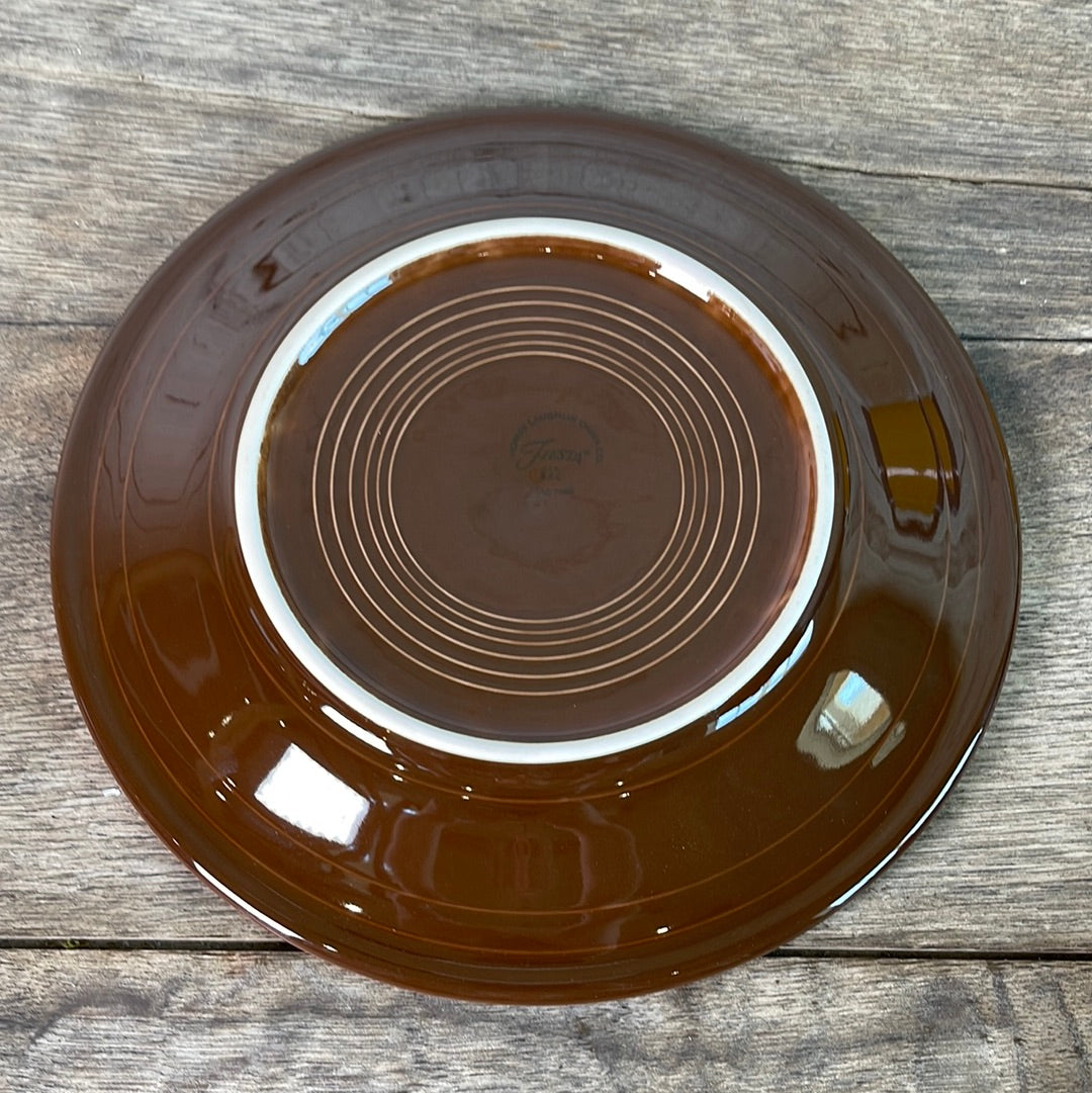 Fiesta Ware Chocolate Brown Dinner Plate Homer Laughlin Fiestaware 10.5" Diameter