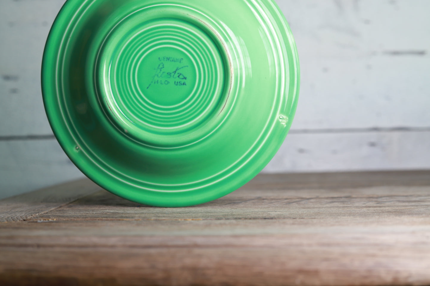 Vintage Fiestaware Light Green Rim Soup Bowl