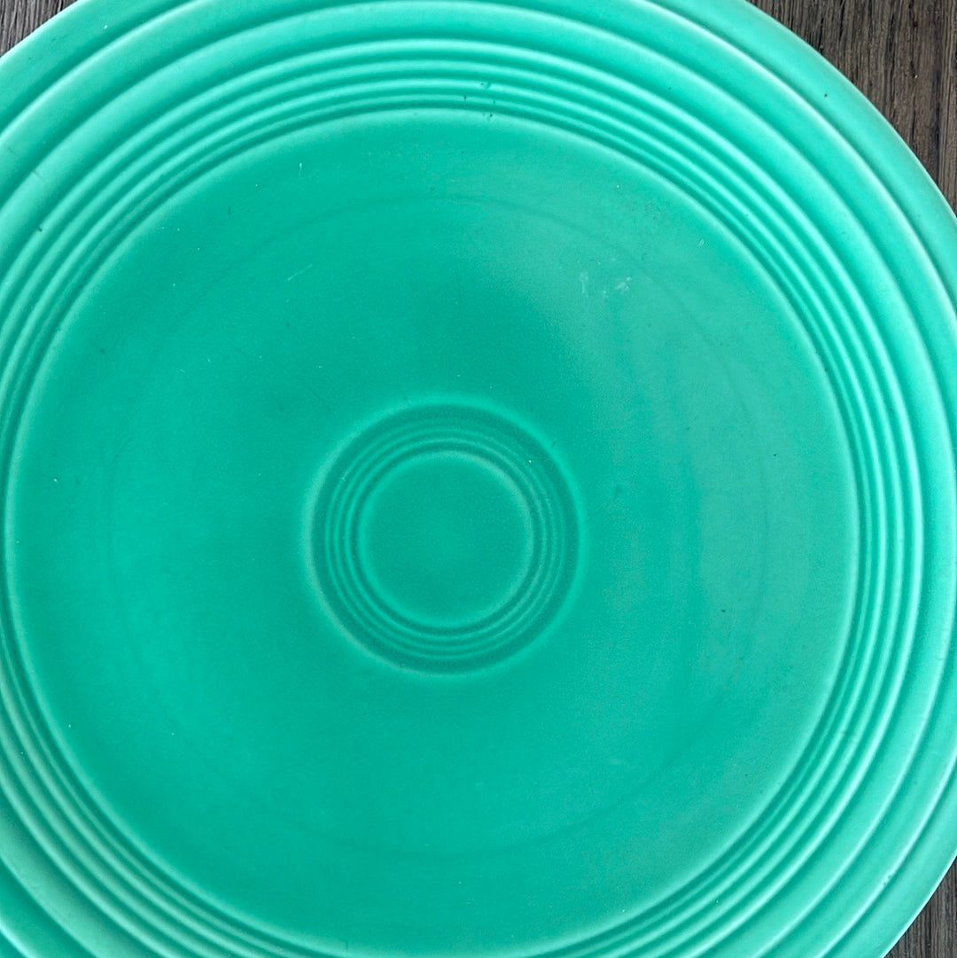 Vintage Fiestaware Green Luncheon Plate Homer Laughlin Fiestaware 9.5" Diameter