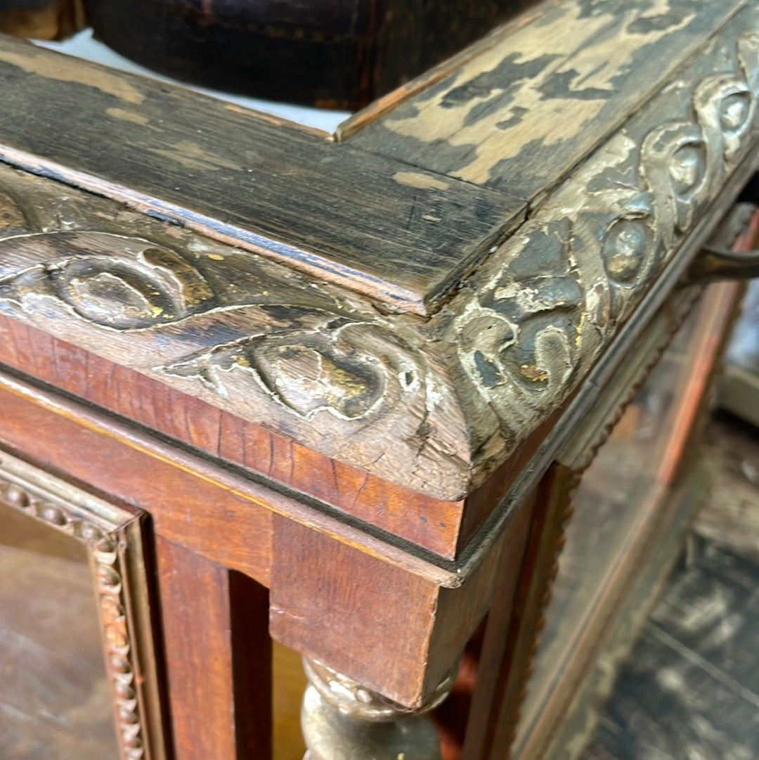 French Display Case Wood and Clear