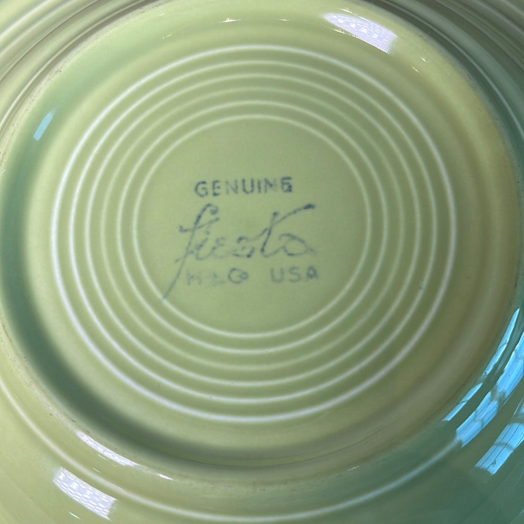 Vintage Fiestaware Chartreuse Rim Soup Bowl