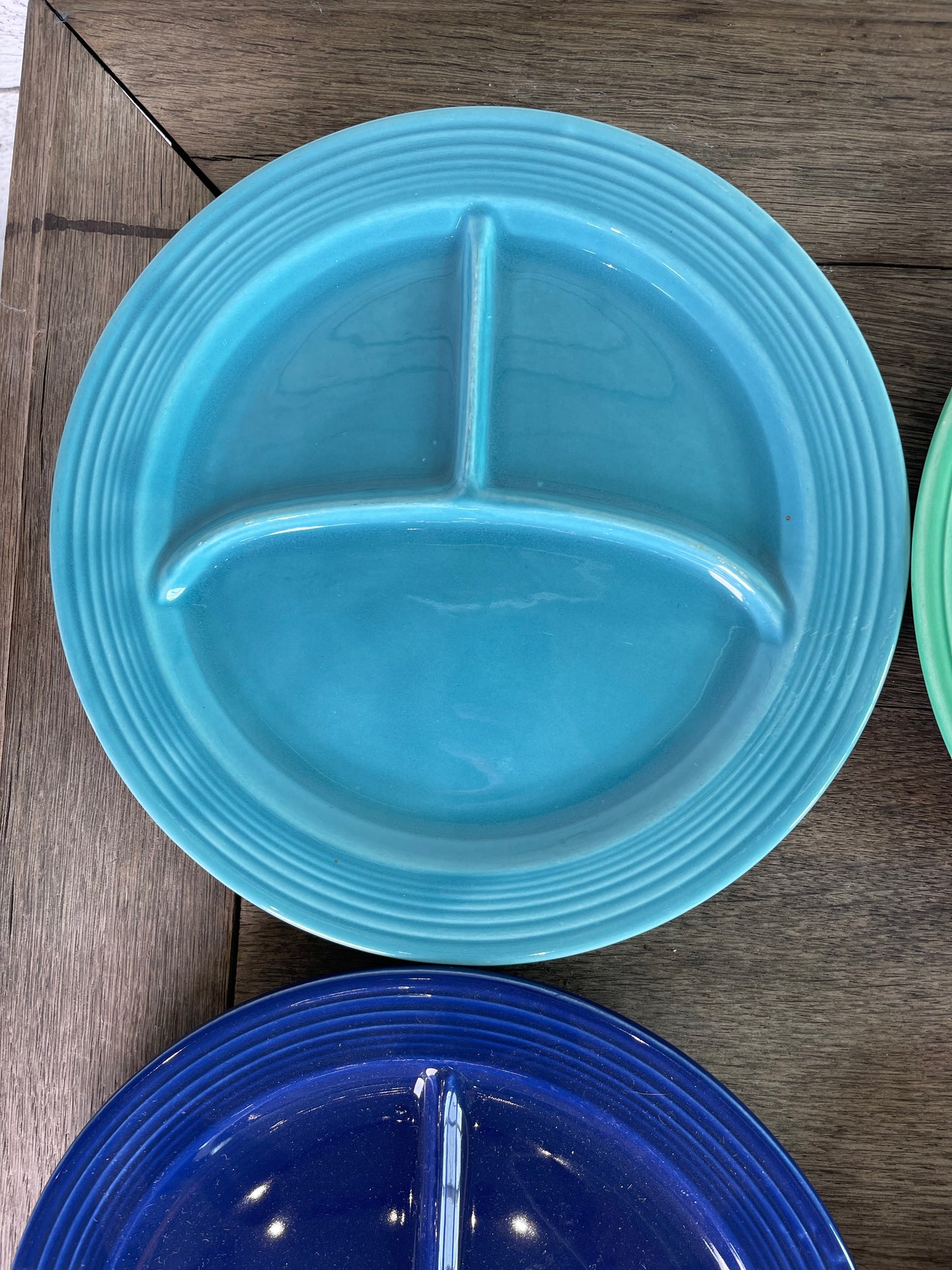 Set of 4 Vintage Homer Laughlin Fiesta Fiestaware Compartment Plate 10"