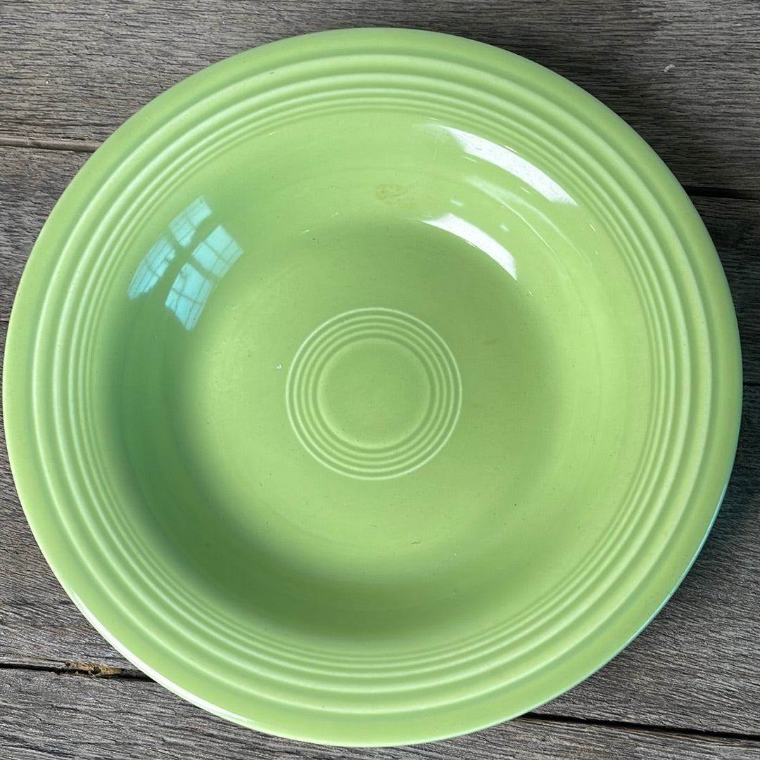 Vintage Fiestaware Chartreuse Rim Soup Bowl
