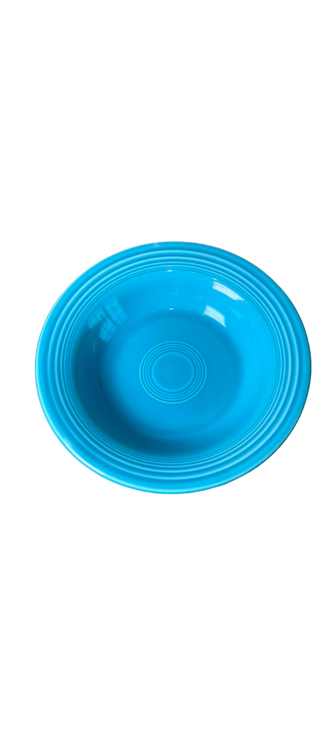 Vintage Fiestaware Turquoise Rim Soup Bowl