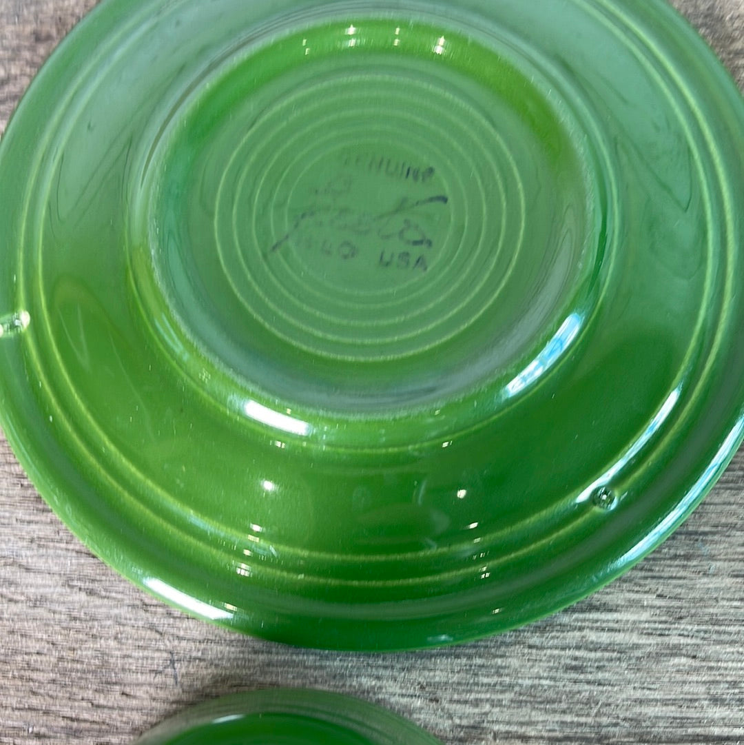 Forest Green Fiesta Ware Cup and Saucer