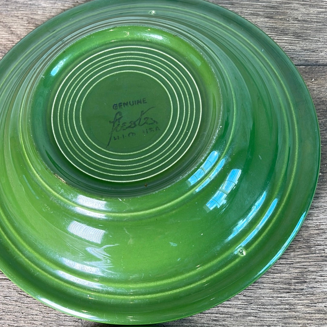 Original Fiestaware Forest Green Flat Rimmed Soup Bowl