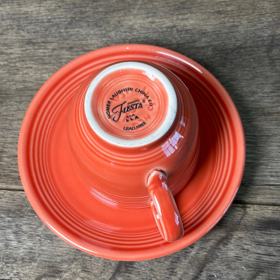 Persimmon Fiestaware Cup & Saucer