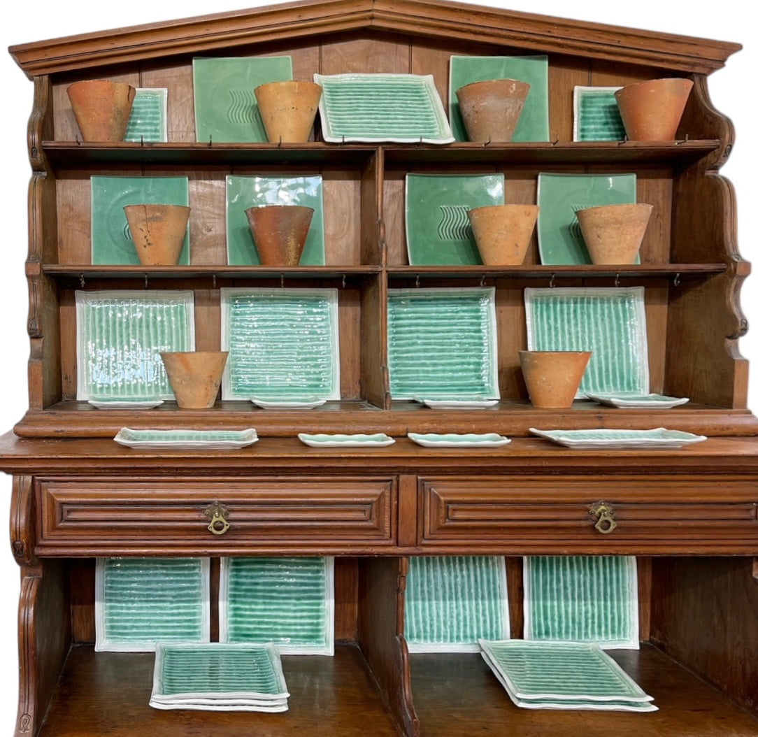 Art Deco Green Majolica Dinner Set