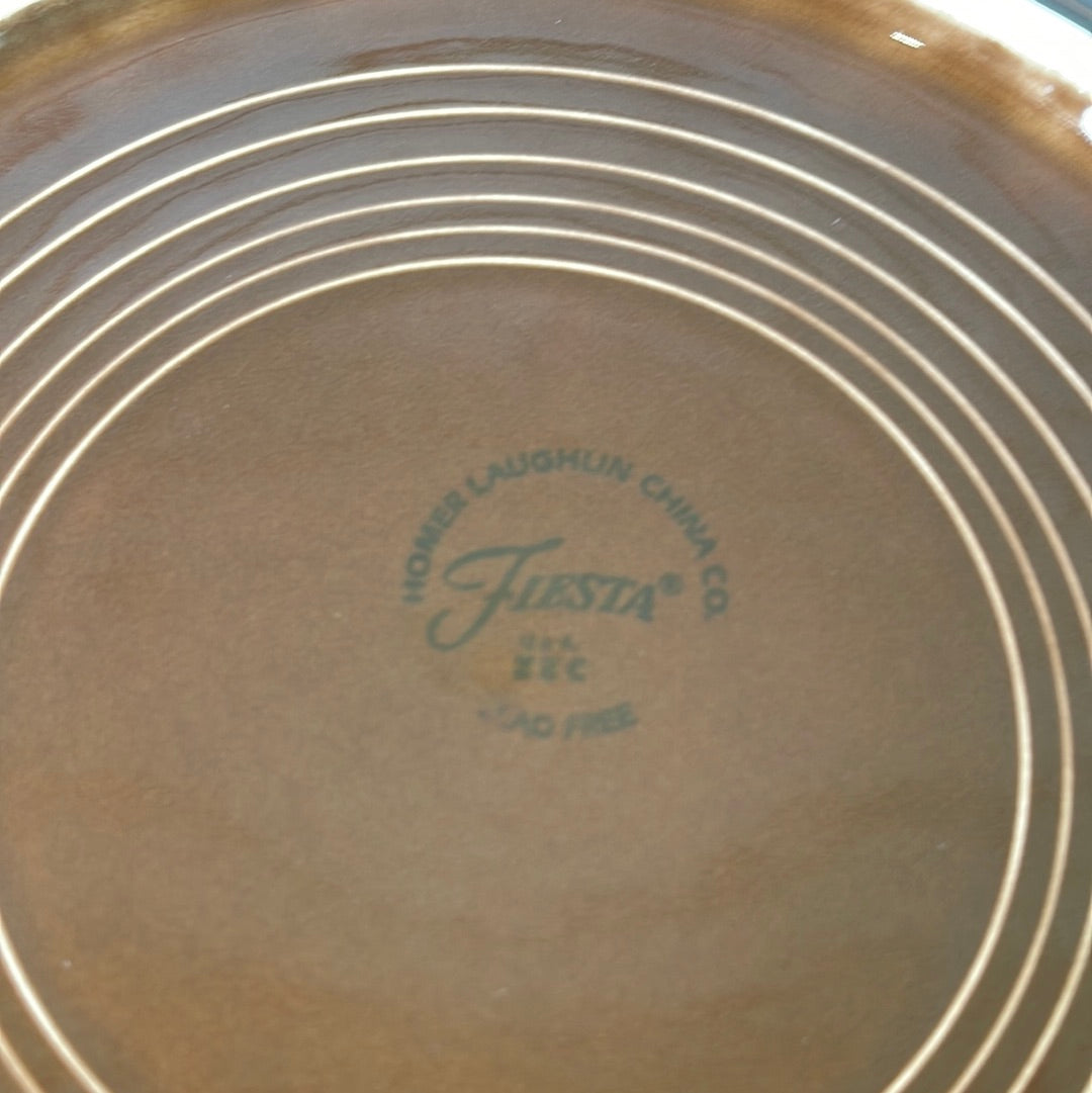 Fiesta Ware Chocolate Brown Dinner Plate Homer Laughlin Fiestaware 10.5" Diameter