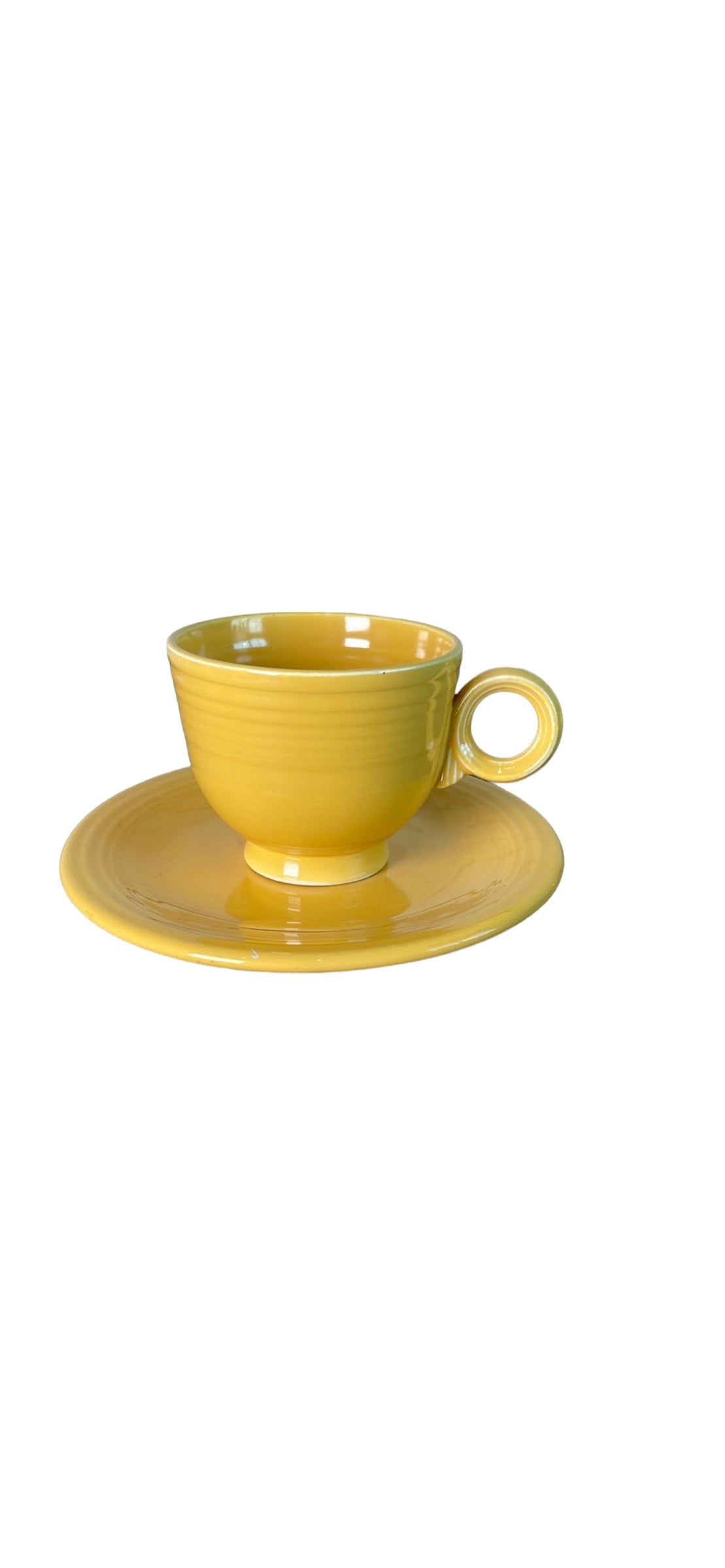 Antique Gold Fiesta Ware Cup and Saucer