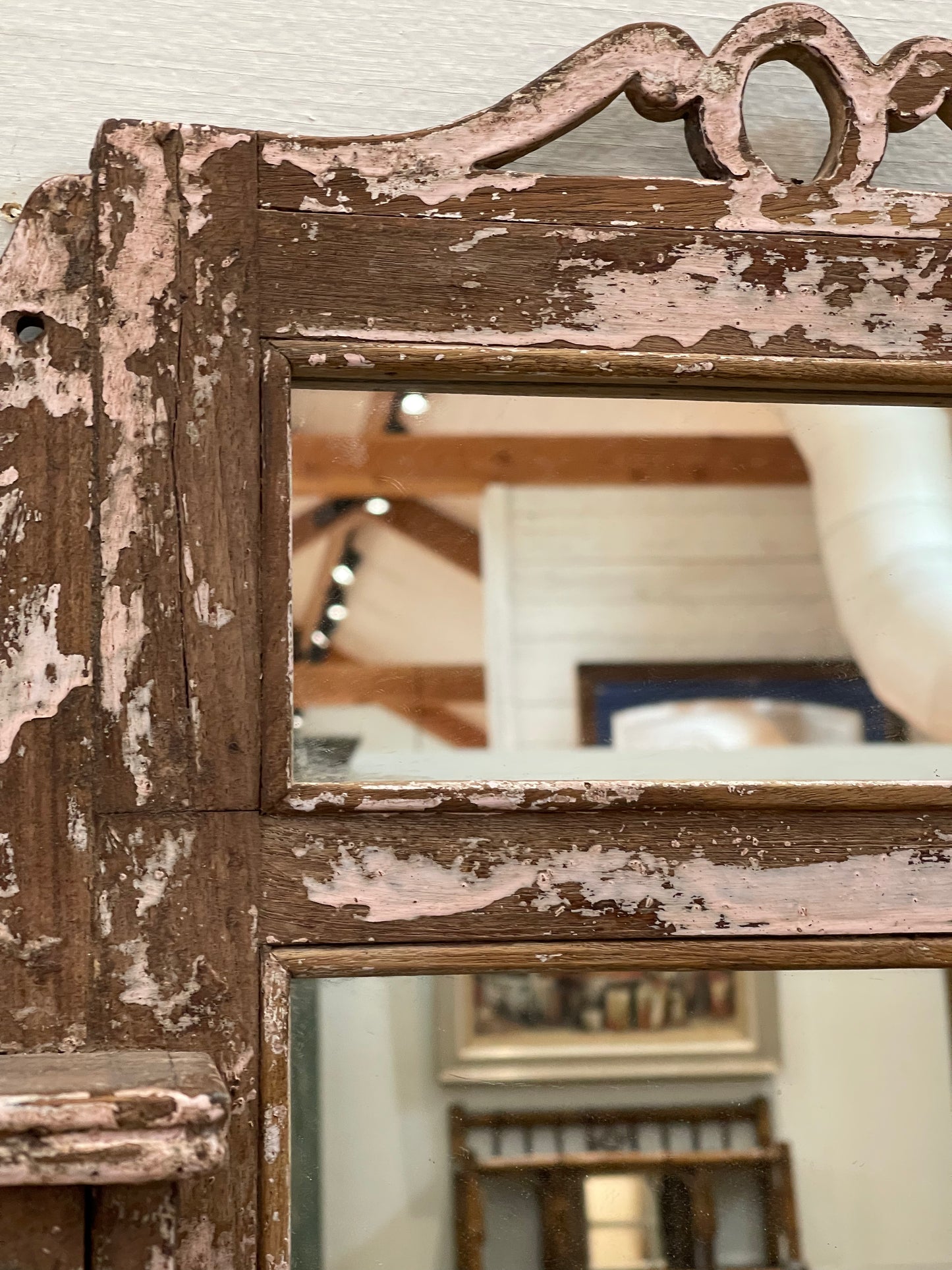 Shelf with Mirror and Towel Bar