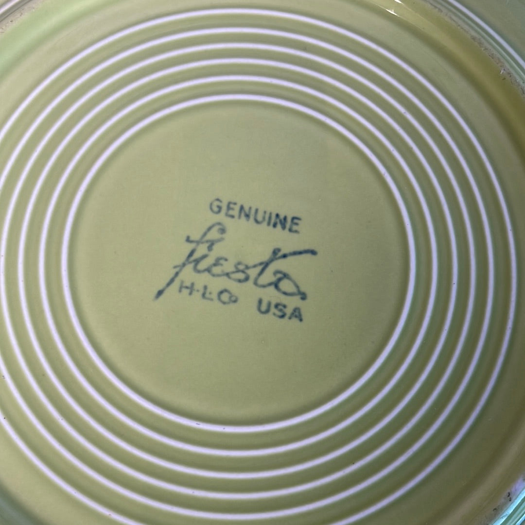 Vintage Fiestaware Chartreuse Dinner Plate 10 3/8”