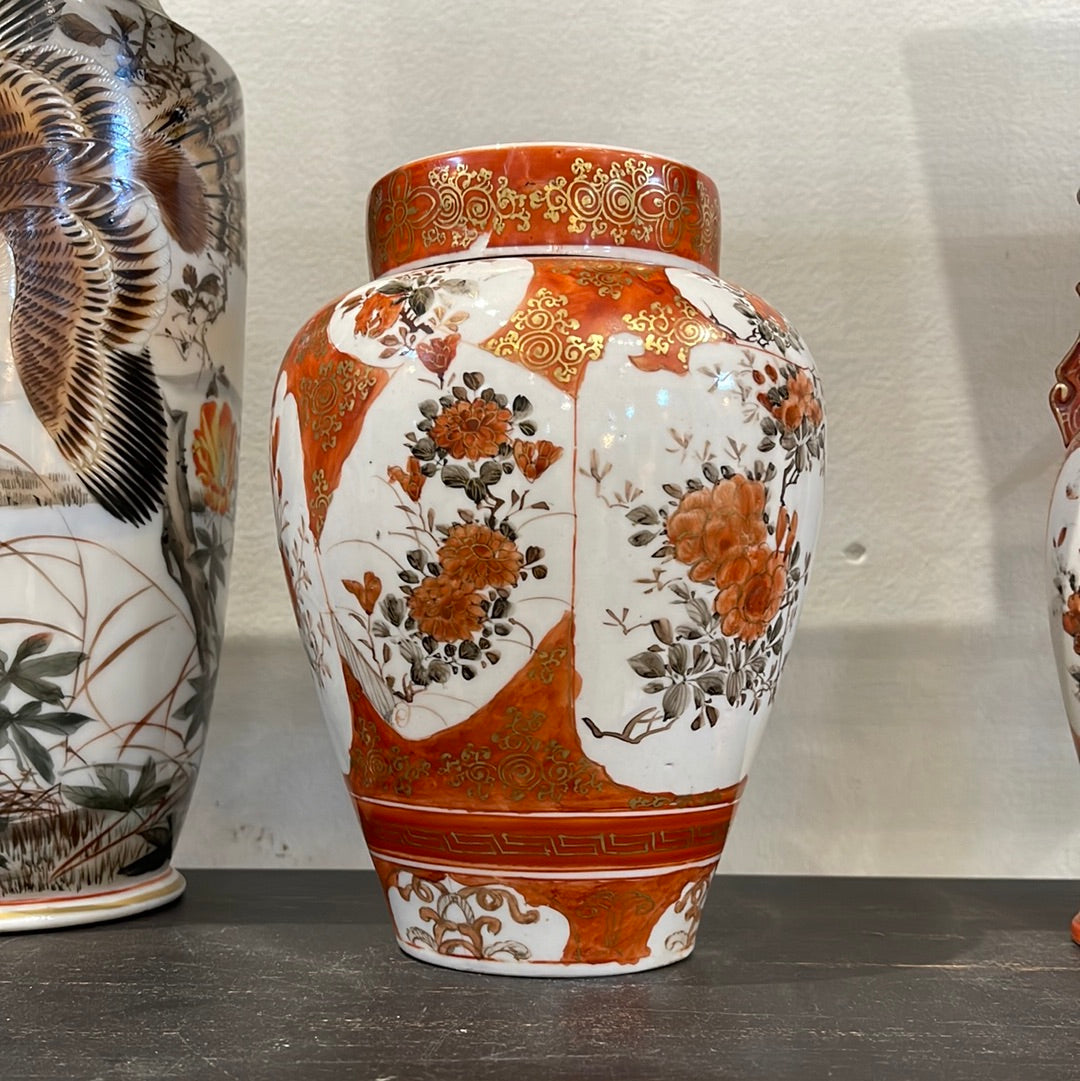 Meiji Kutani Lidded Ginger Jar