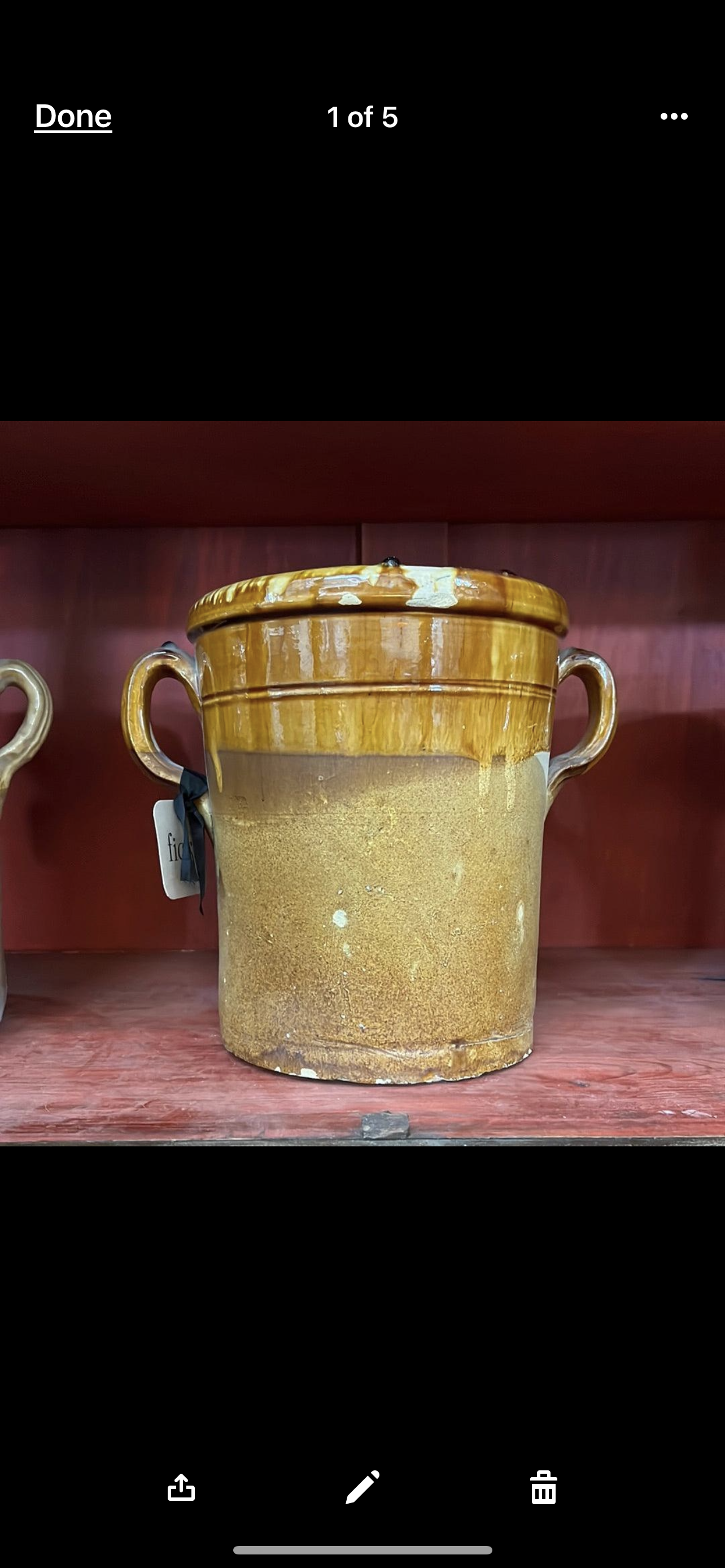 Glazed Confit Pot - Small 2 Handles - Yellow Ochre