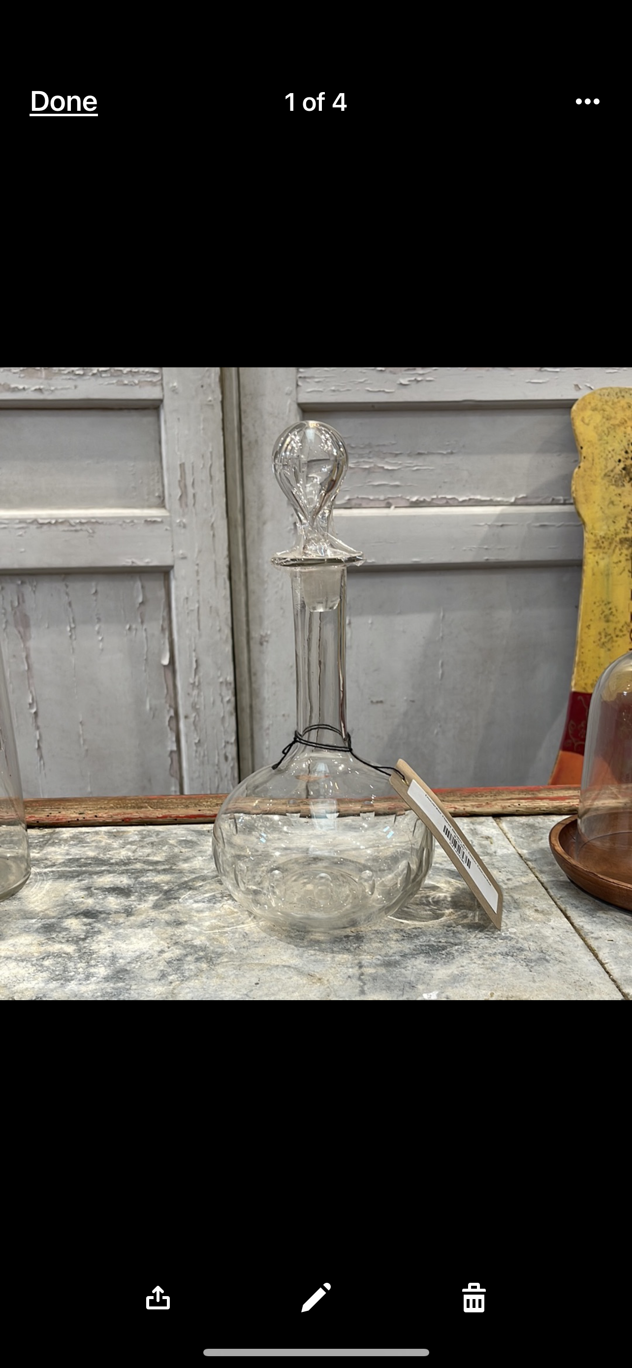 Decanter Hand Blown Art Deco