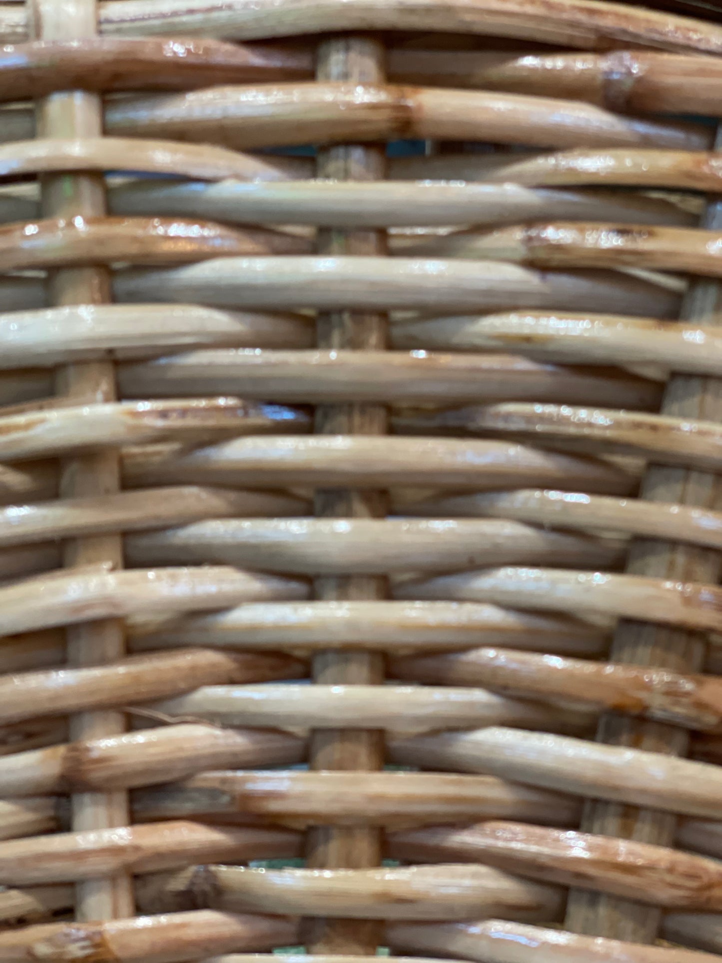 32” Rattan Mirror with Matching Hangar