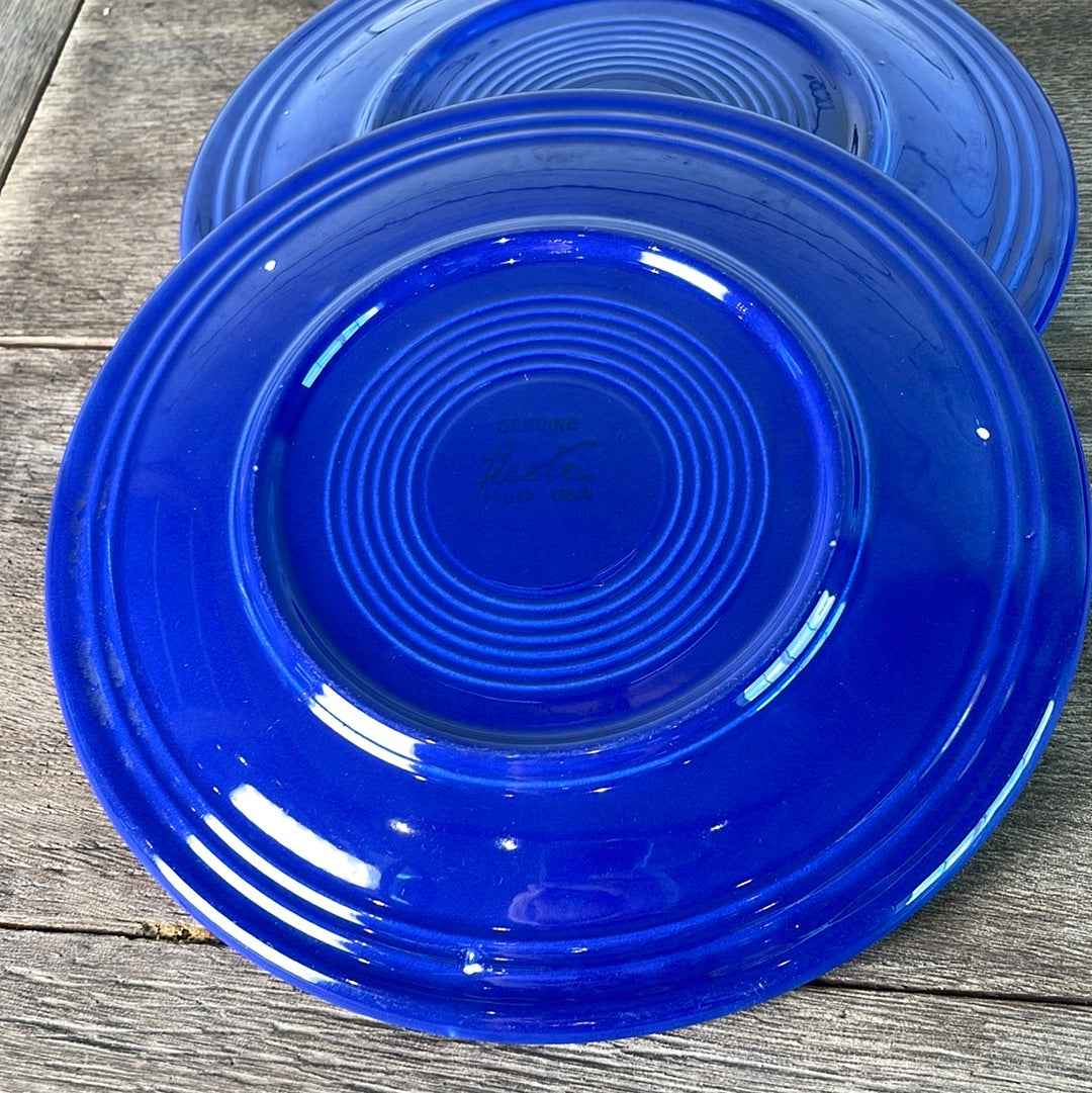 Vintage Fiestaware Cobalt Luncheon Plate
