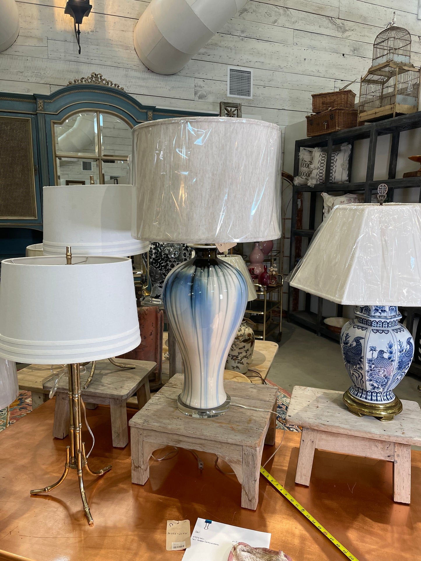 Large Multi Color Lamp with Shade