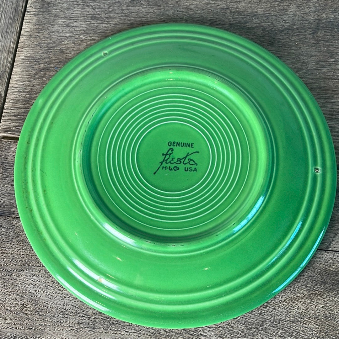 Vintage Fiestaware Medium Green 9.5” Luncheon Plate