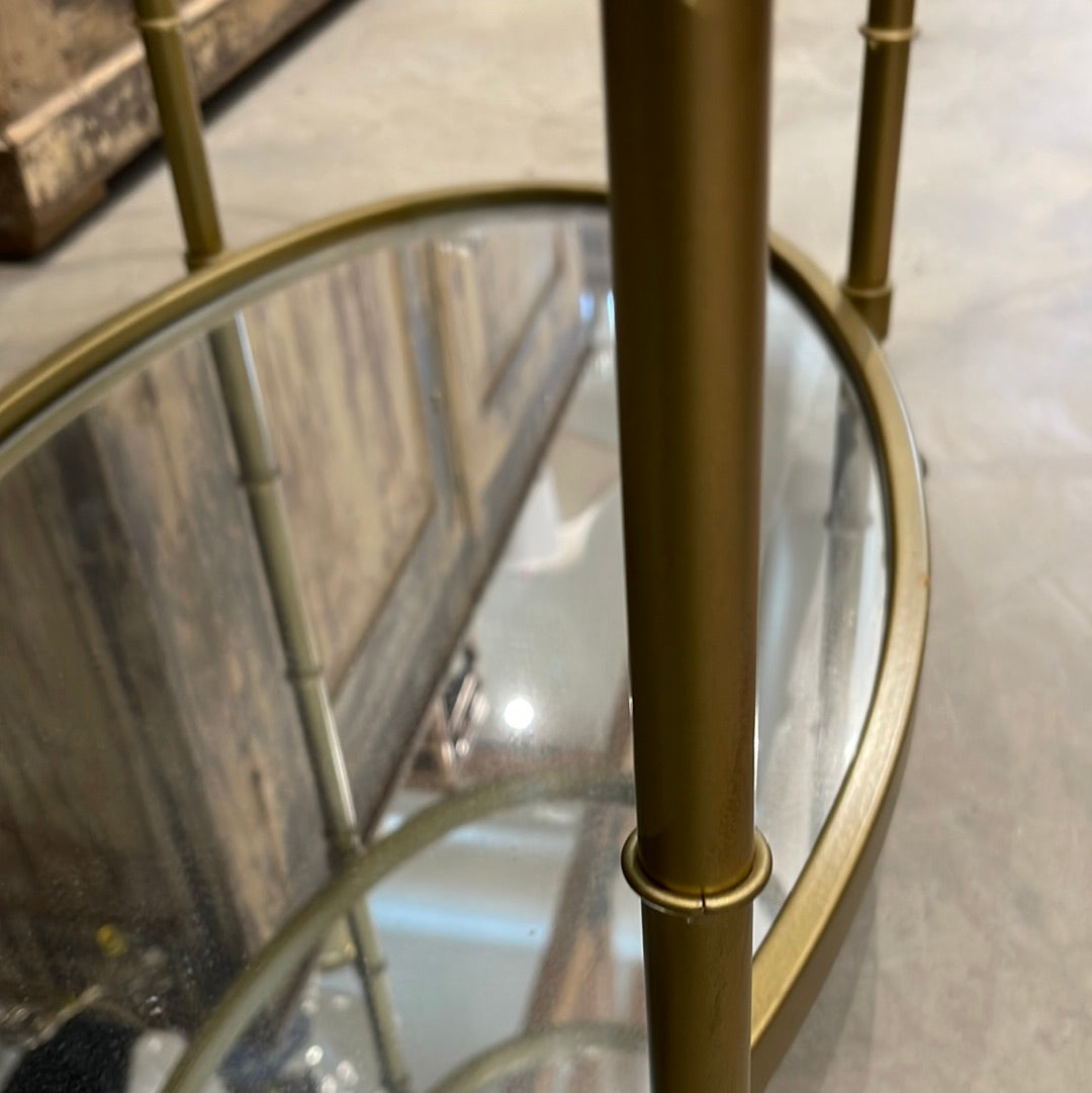 Classic Gold Framed 3-Tier Bar Cart