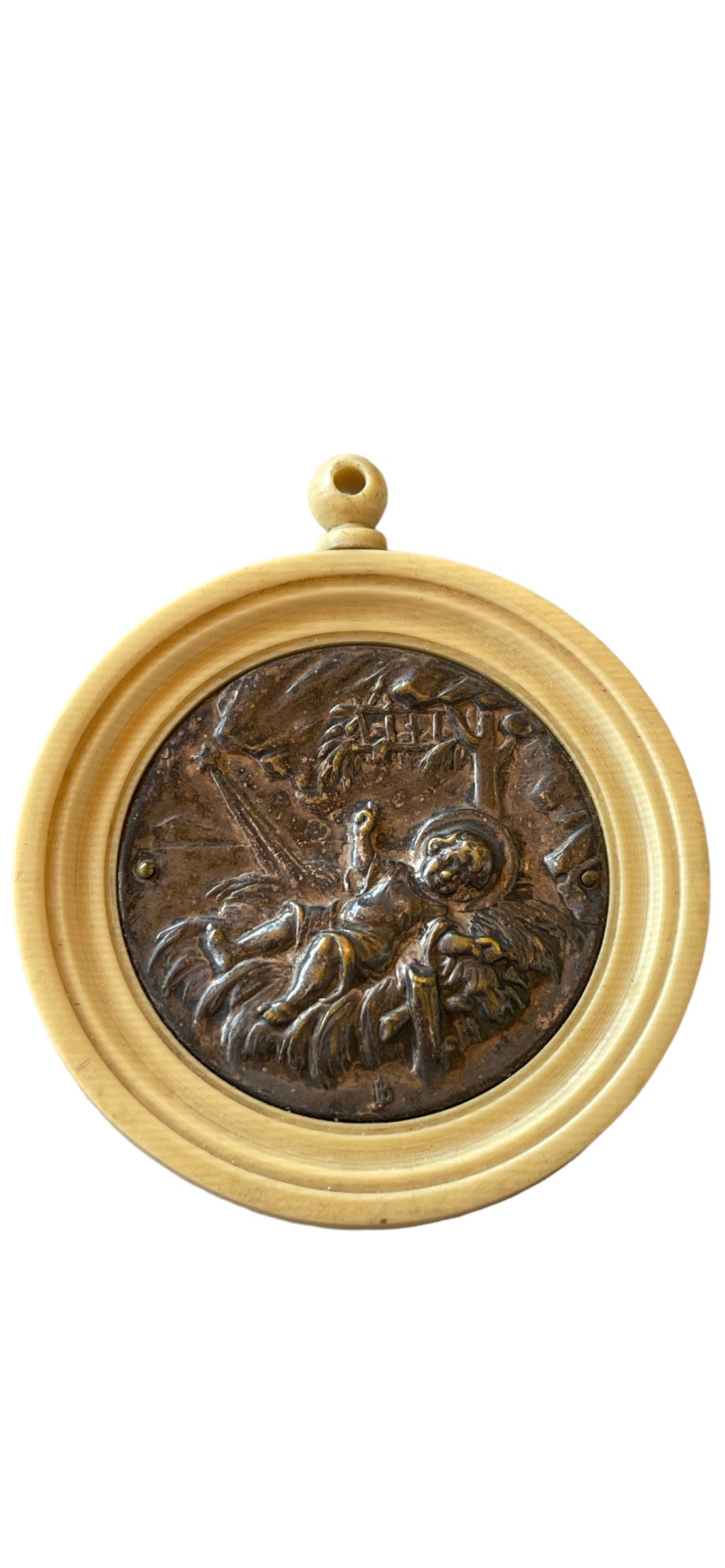 Art Deco Mellerinio Solid Silver Christmas Ornament - Baby Jesus