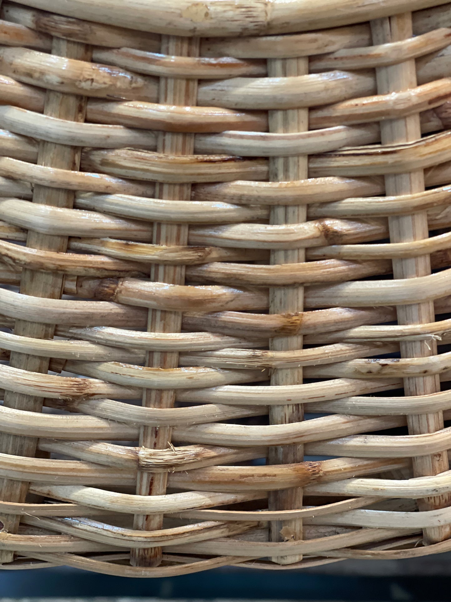 32” Rattan Mirror with Matching Hangar