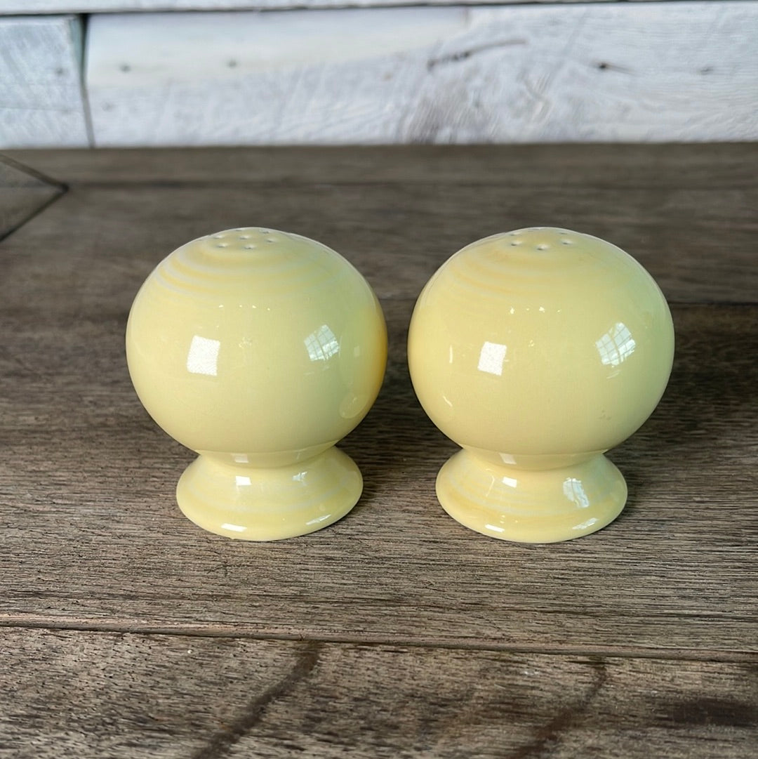 Vintage Homer Laughlin Fiestaware Salt and Pepper Ball Shakers