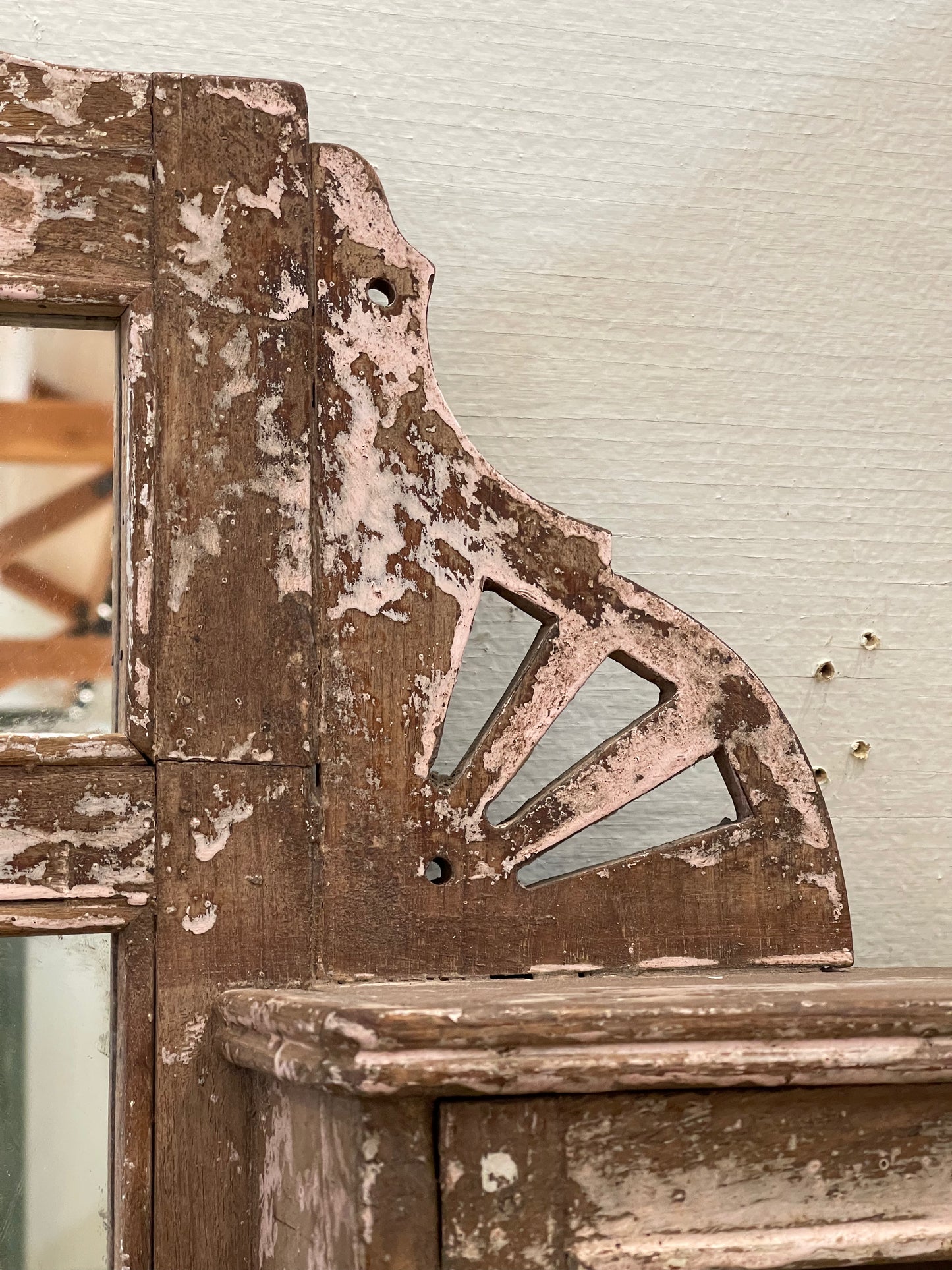 Shelf with Mirror and Towel Bar