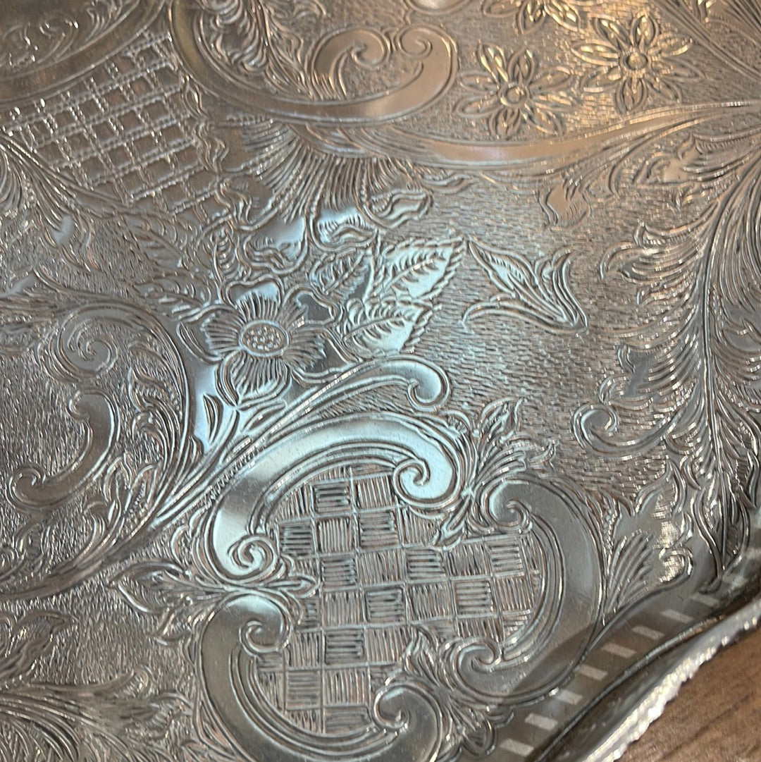 Silverplate Tray Claw and Ball Foot