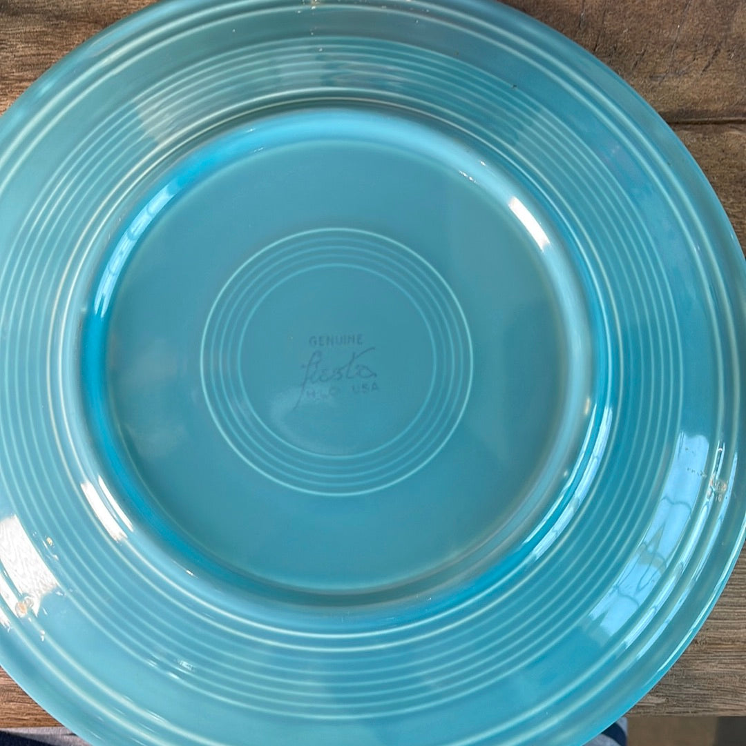 Vintage Turquoise Fiestaware chop platter from Fiestaware