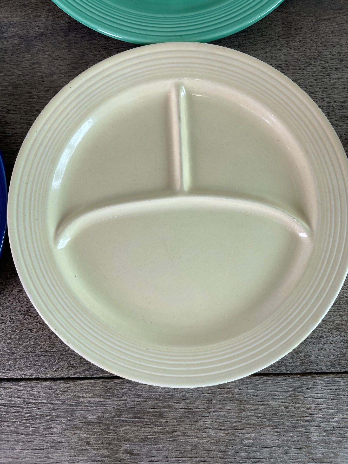 Set of 4 Vintage Homer Laughlin Fiesta Fiestaware Compartment Plate 10"