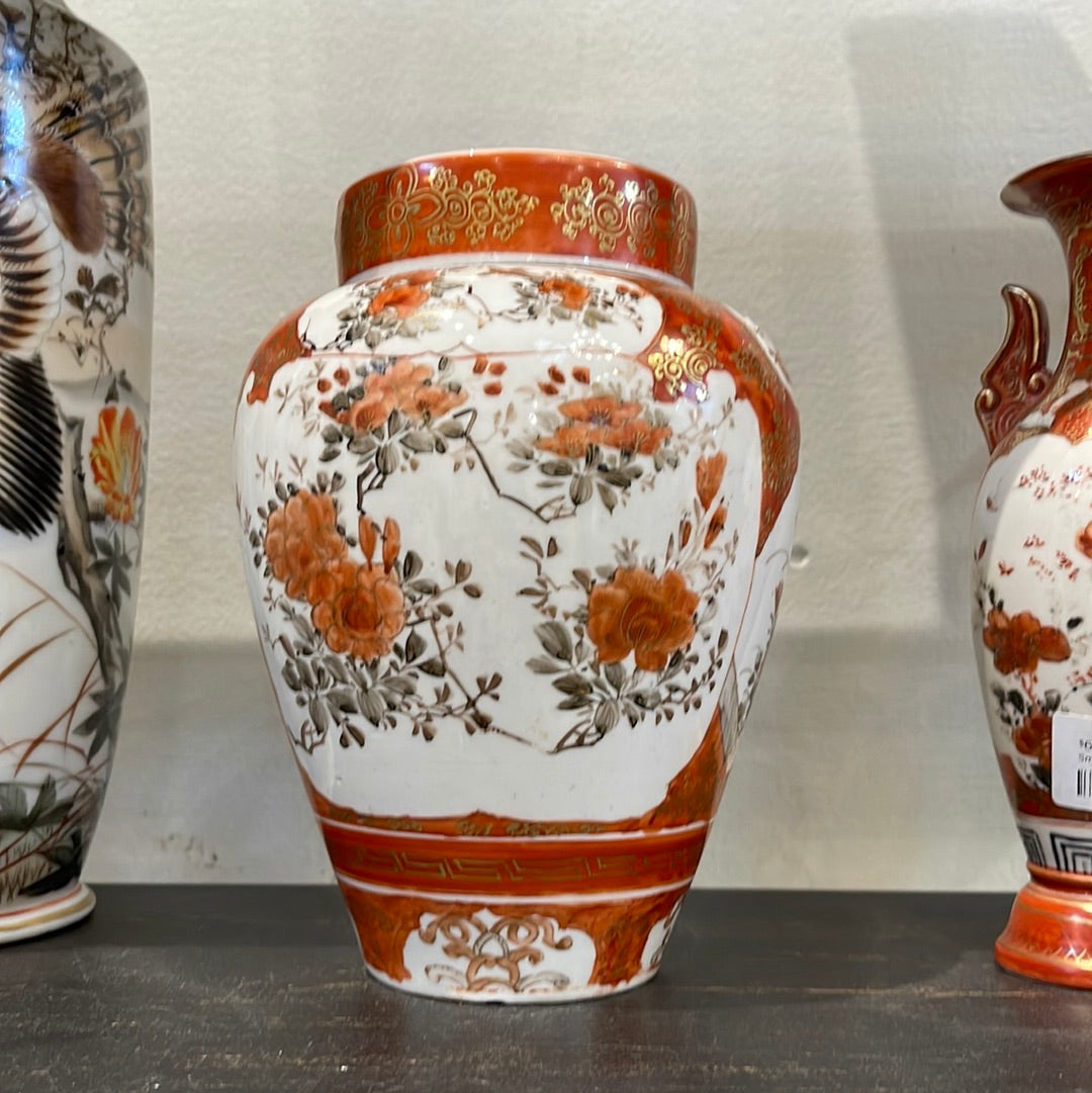 Meiji Kutani Lidded Ginger Jar