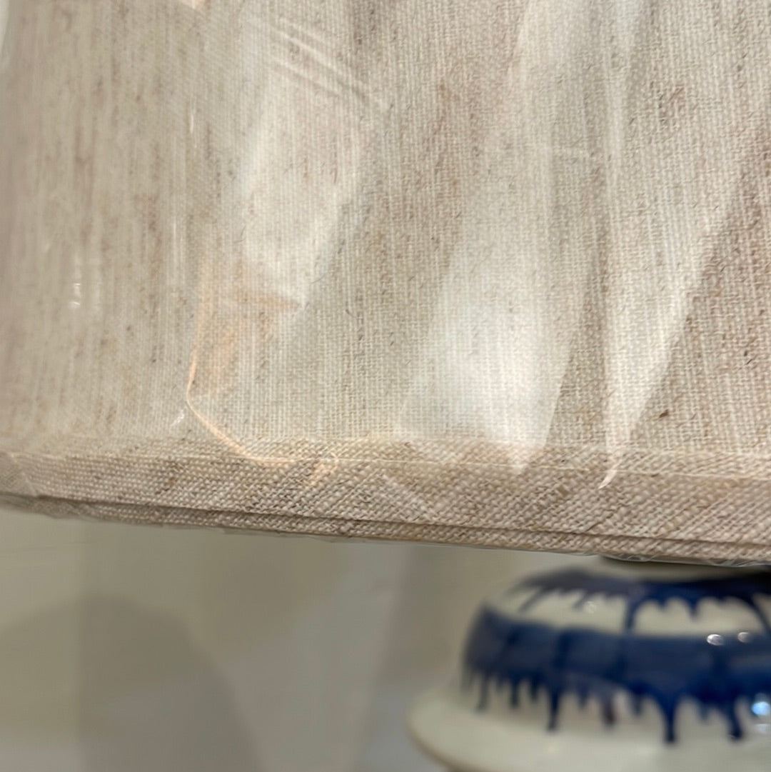 Lamp Blue and White Stripe with Shade
