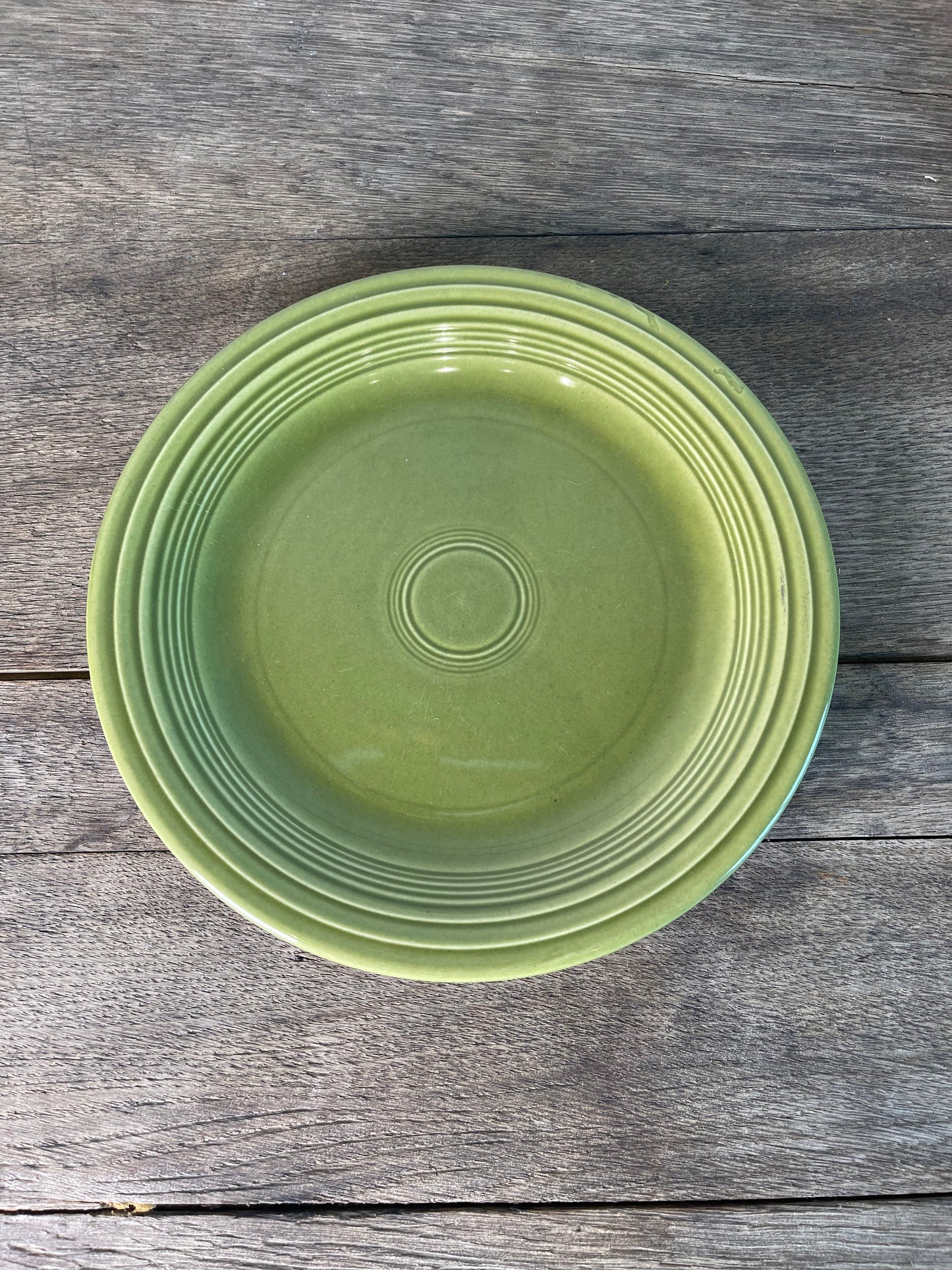 Vintage Fiestaware Turf Green Dinner Plate 10.25”