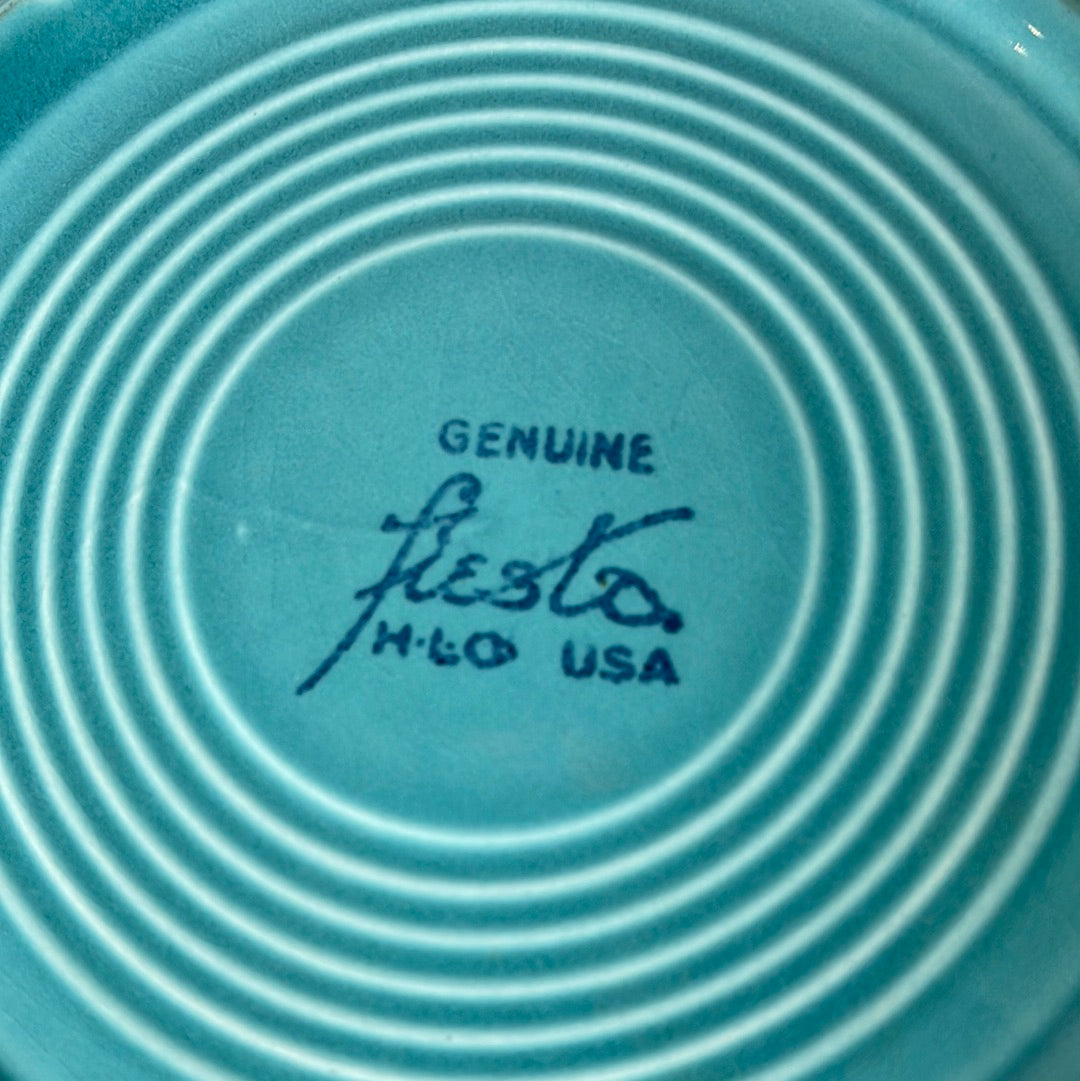 Vintage Fiestaware Turquoise 9.5” Luncheon Plate Fiesta ware