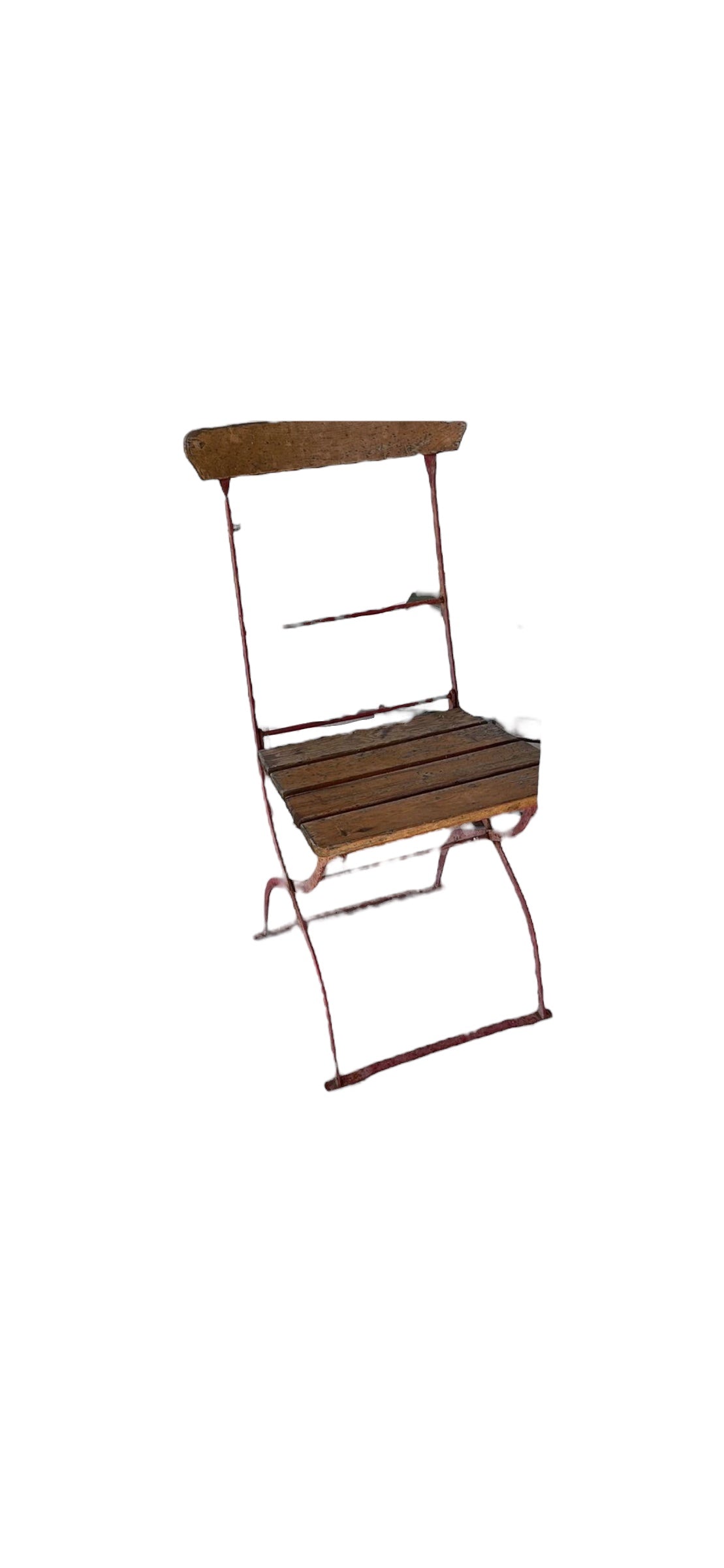 Red Folding Bistro Chairs Circa 1920