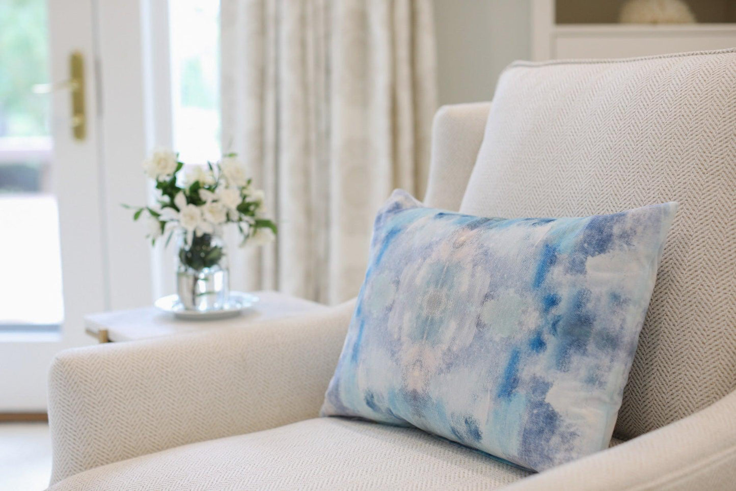 Aerial Views Seafoam Luxury Decorative Throw Pillow 20" x 20" - The White Barn Antiques