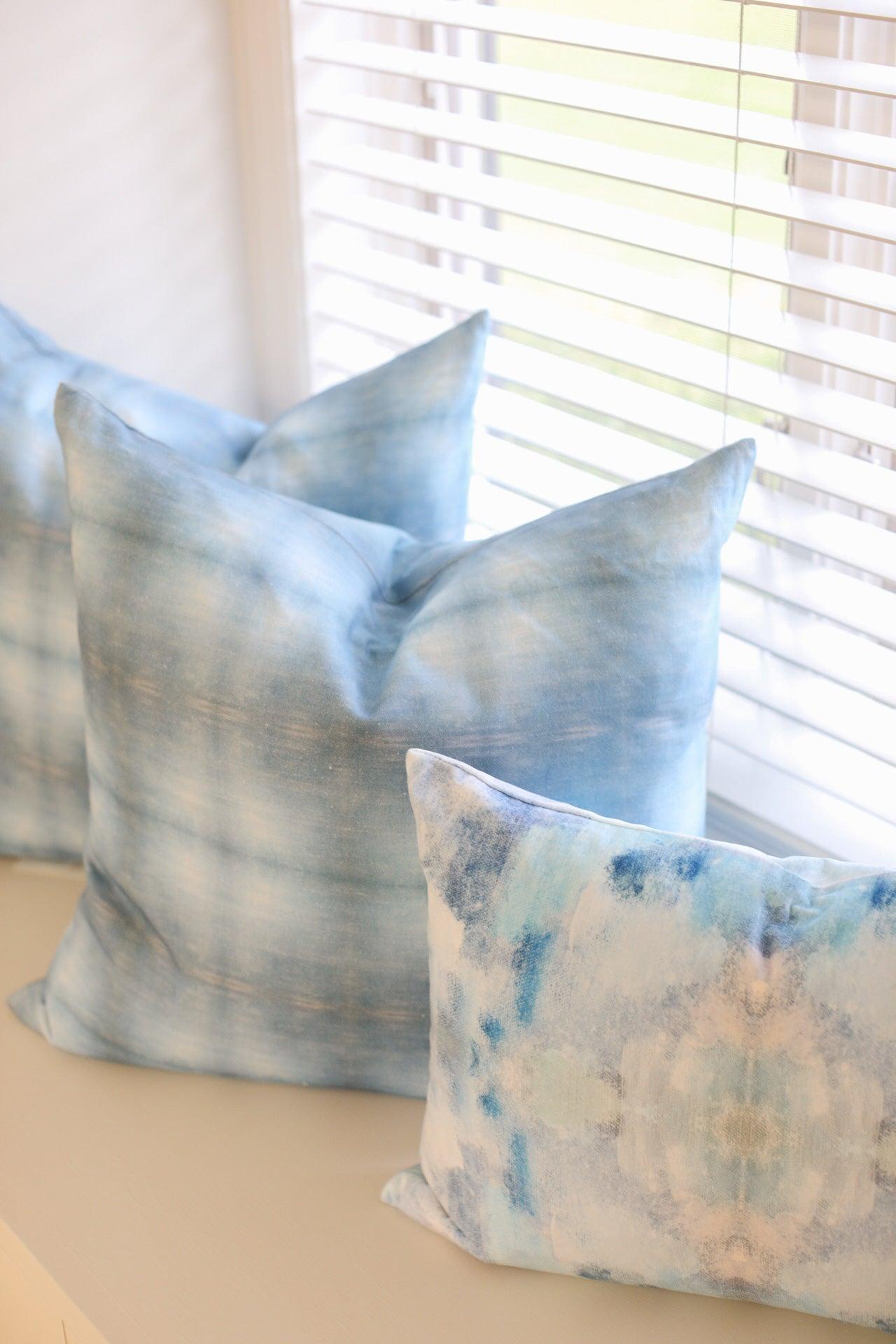 Aerial Views Seafoam Luxury Decorative Throw Pillow 20" x 20" - The White Barn Antiques
