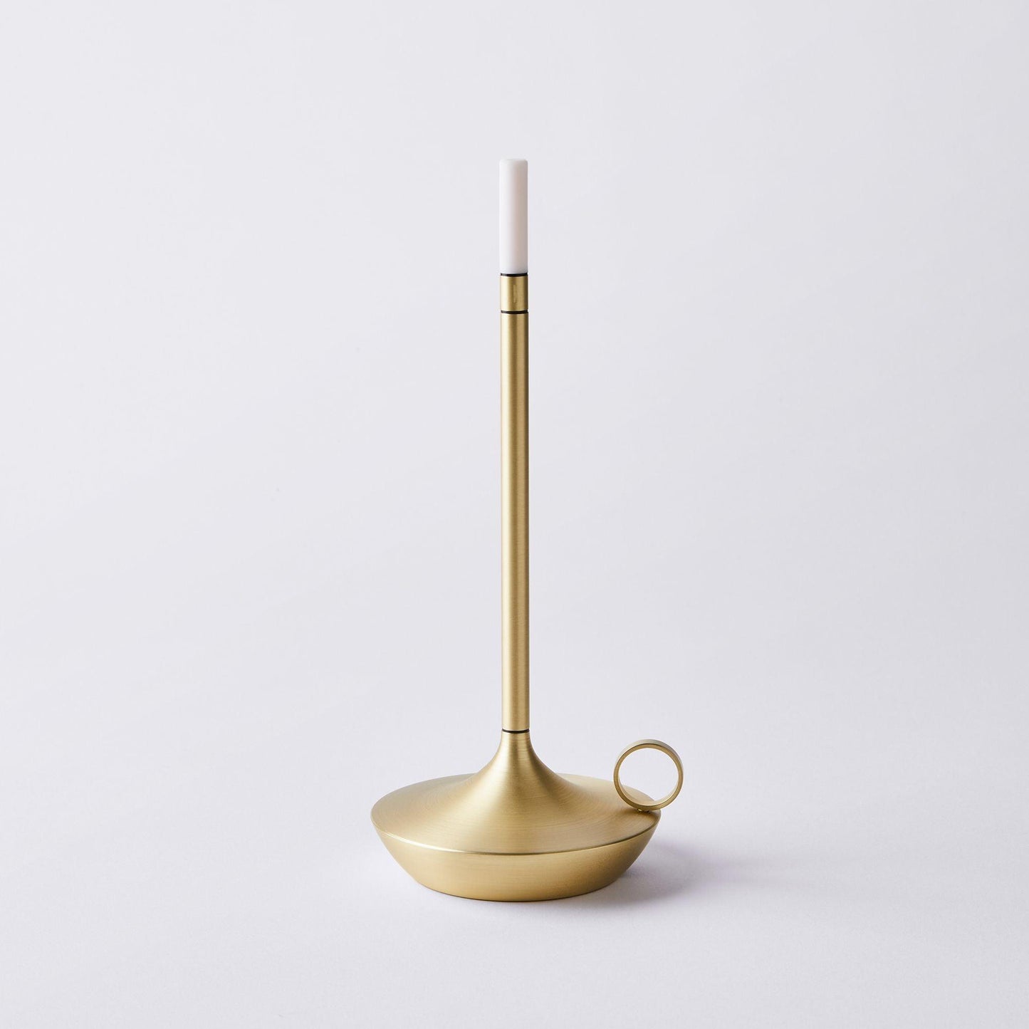 Rechargeable Brass Wick Lantern - The White Barn Antiques