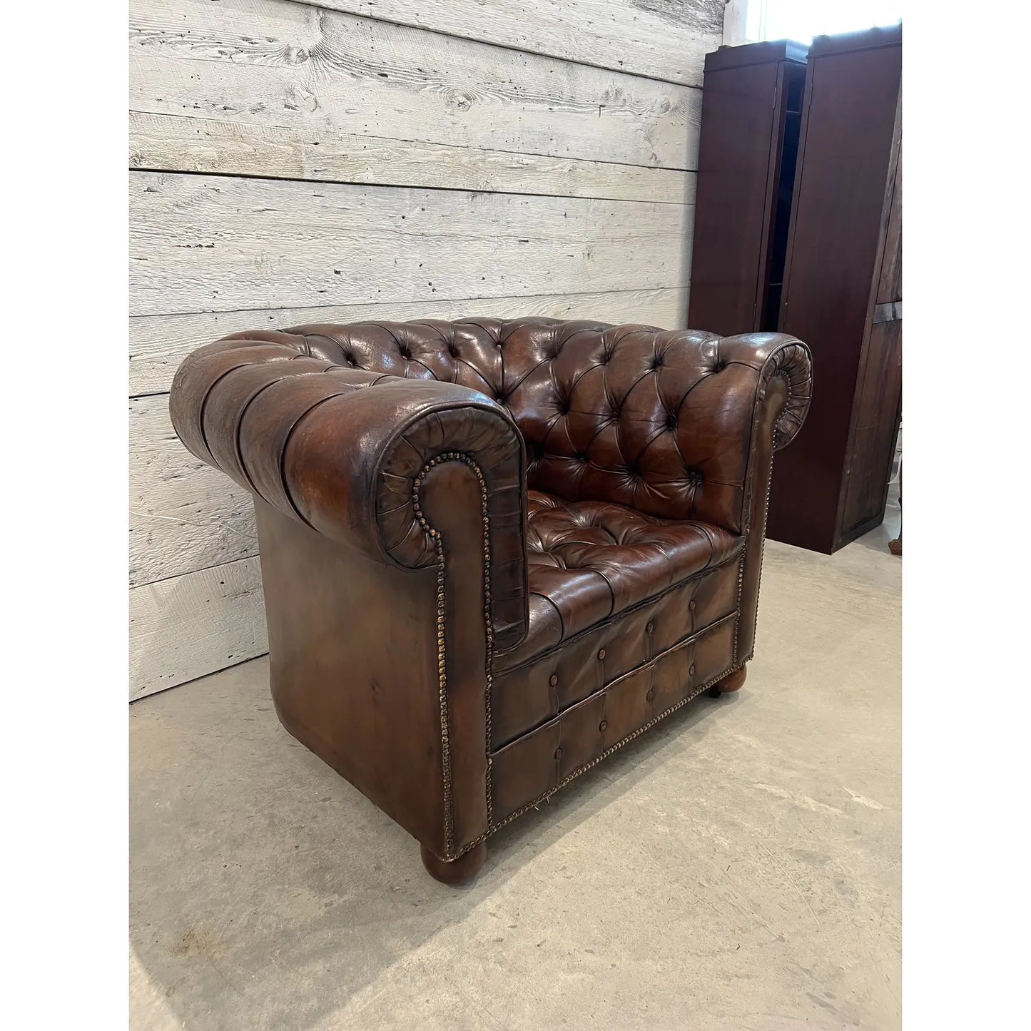 Chesterfield Tub Chair - The White Barn Antiques