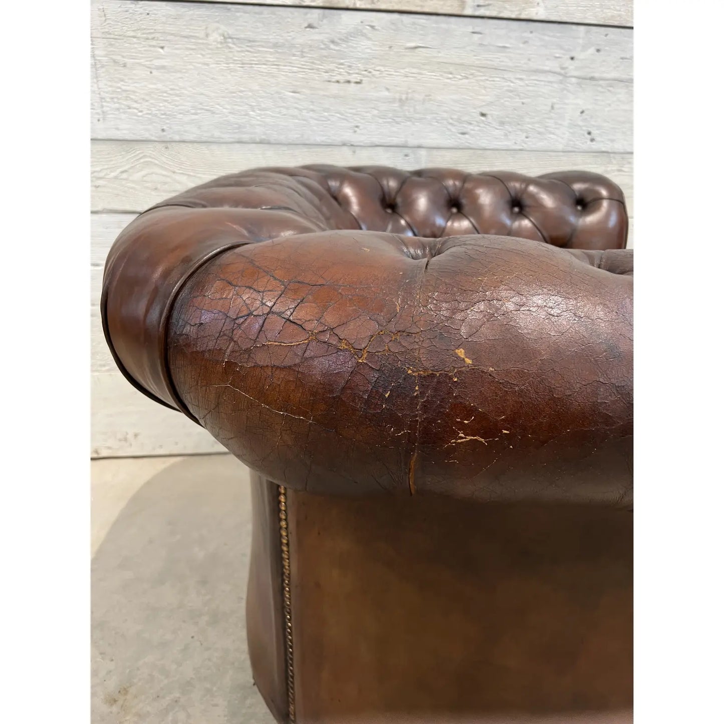 Chesterfield Tub Chair for Restoration - The White Barn Antiques