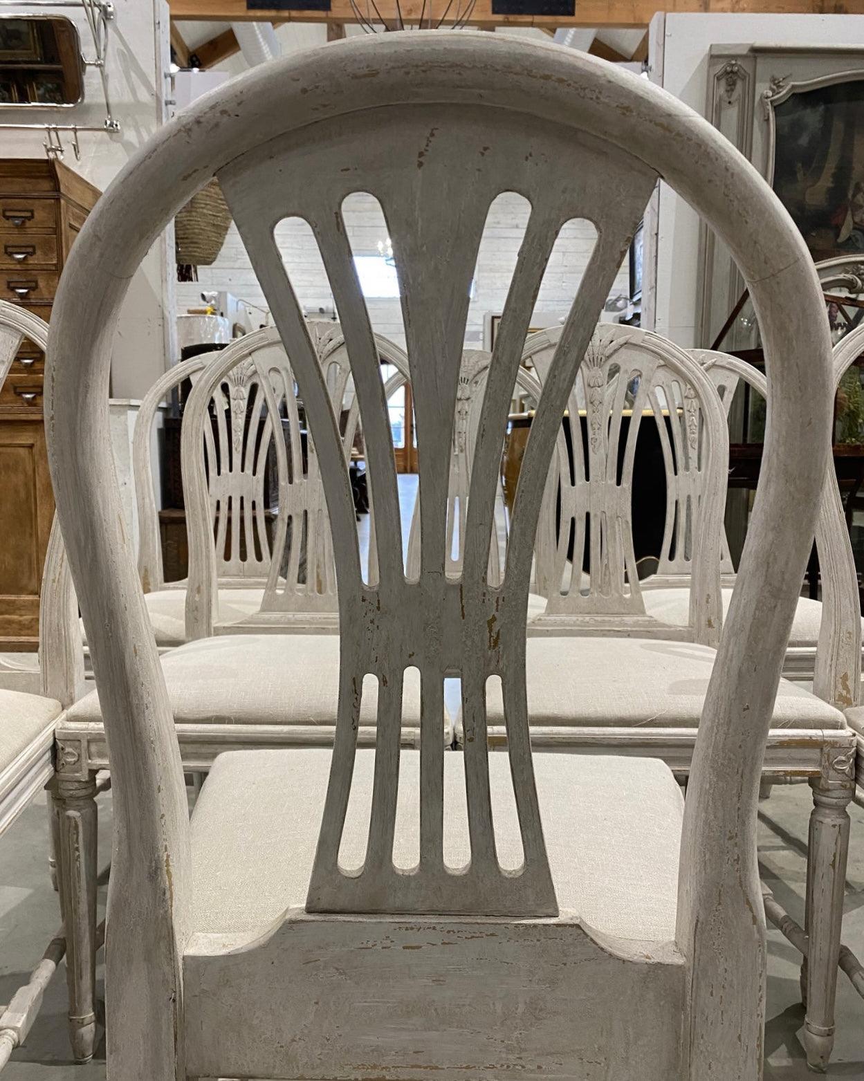 Chairs, Set of 8 Swedish 1880 - The White Barn Antiques