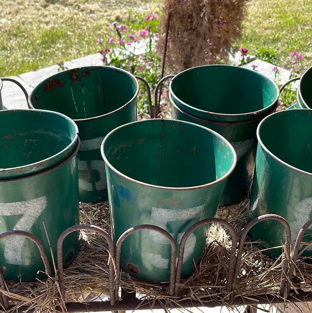 Green Numbered Pot - The White Barn Antiques